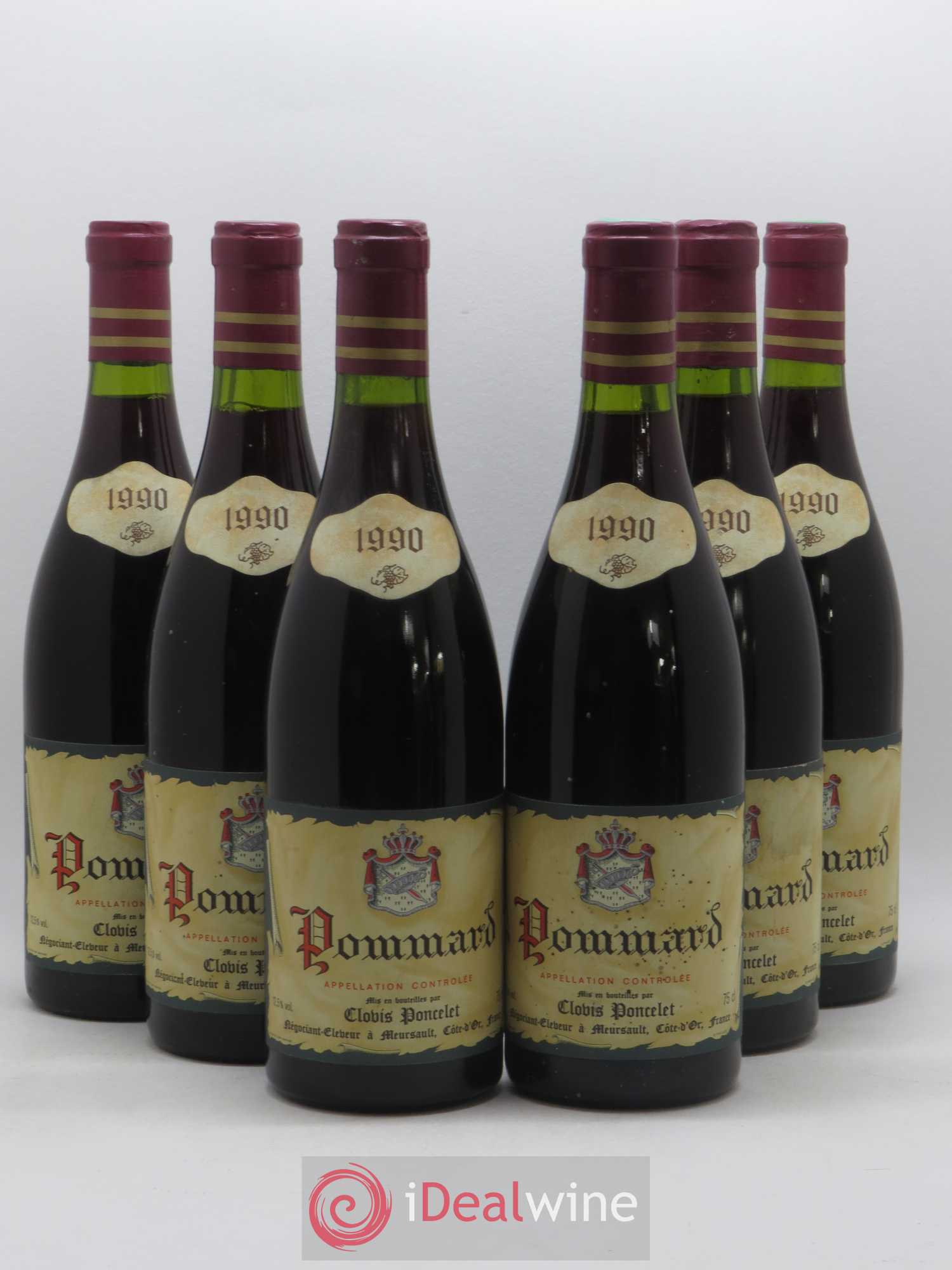 Pommard Clovis Poncelet 1990 - Posten von 6 Flaschen - 0
