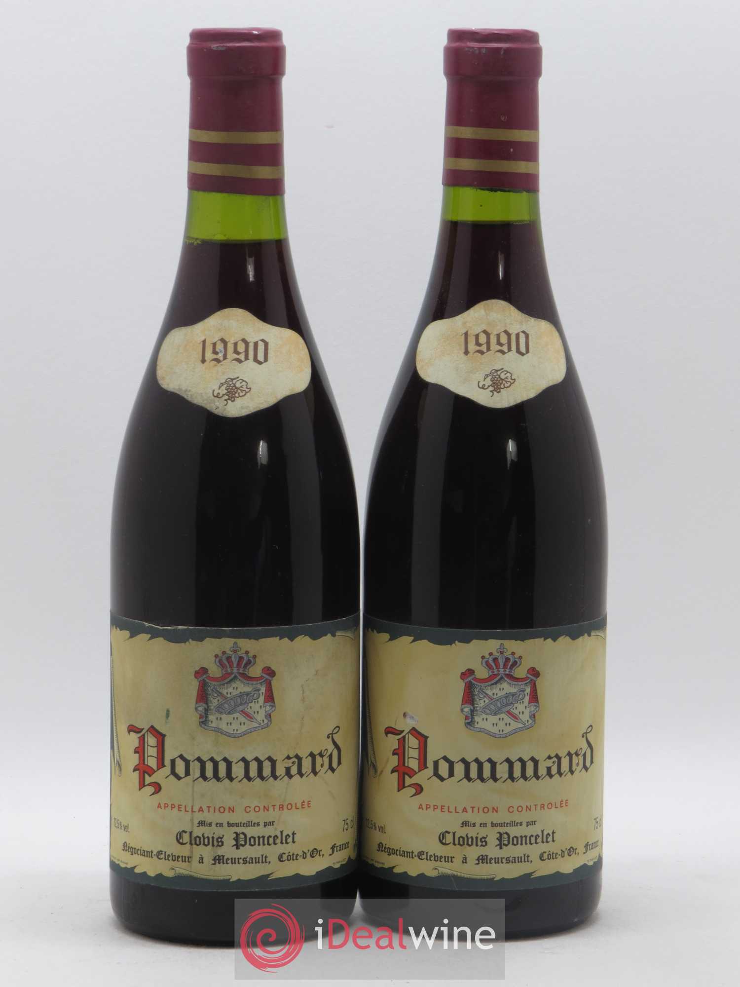 Pommard Clovis Poncelet 1990 - Lot de 2 bouteilles - 0