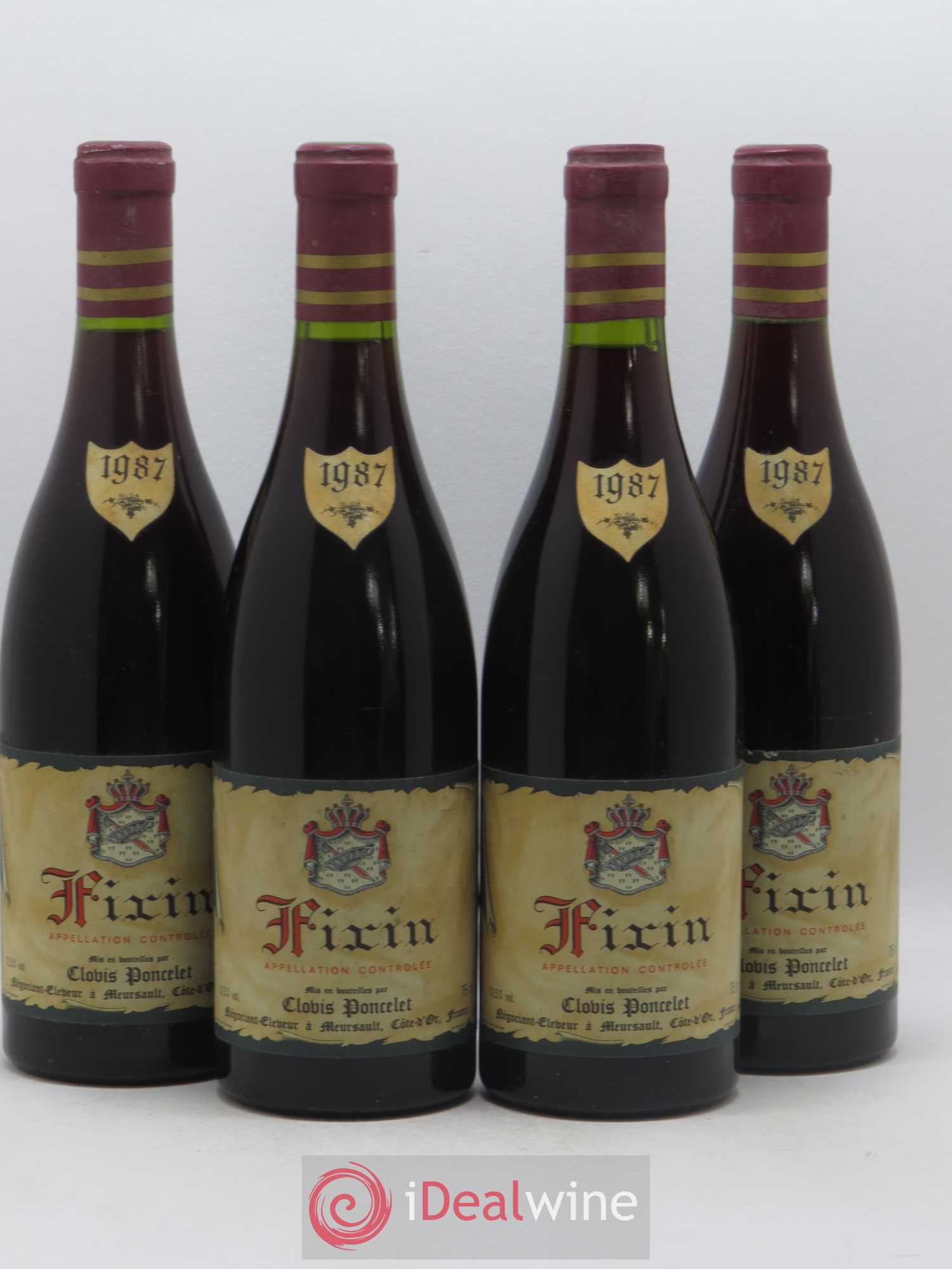 Fixin Clovis Poncelet 1987 - Posten von 4 Flaschen - 0