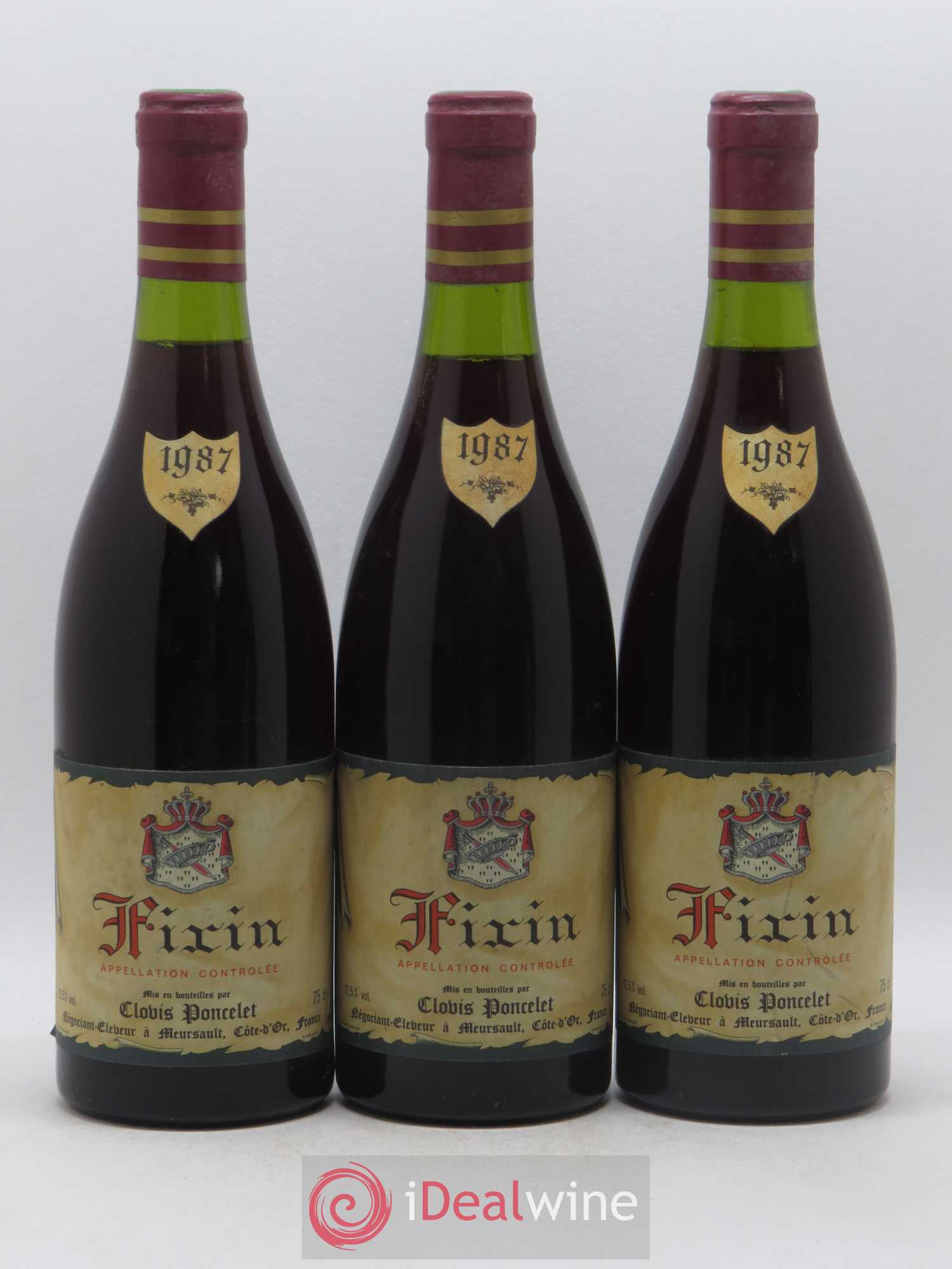 Fixin Clovis Poncelet 1987 - Posten von 3 Flaschen - 0
