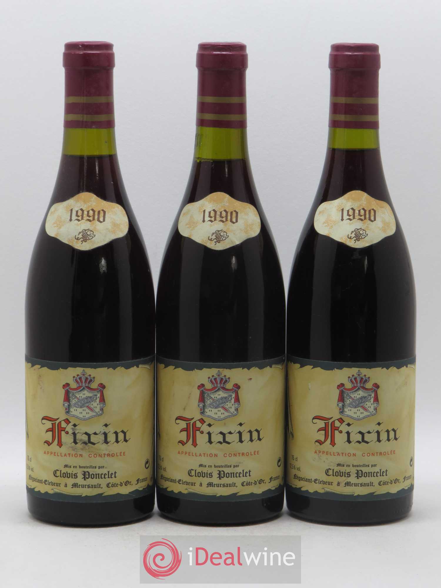 Fixin Clovis Poncelet 1990 - Posten von 3 Flaschen - 0