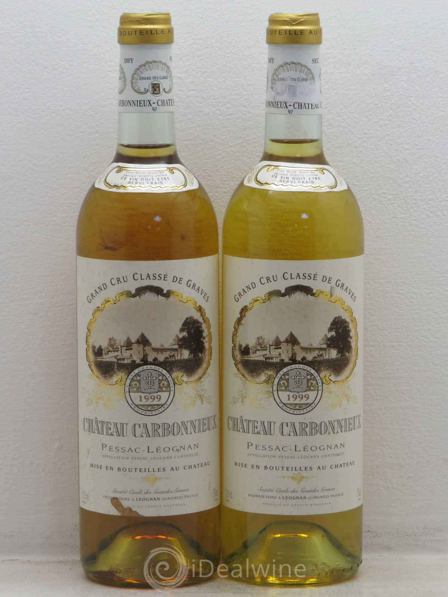 Château Carbonnieux Cru Classé de Graves 1999 - Lot de 2 bouteilles - 0