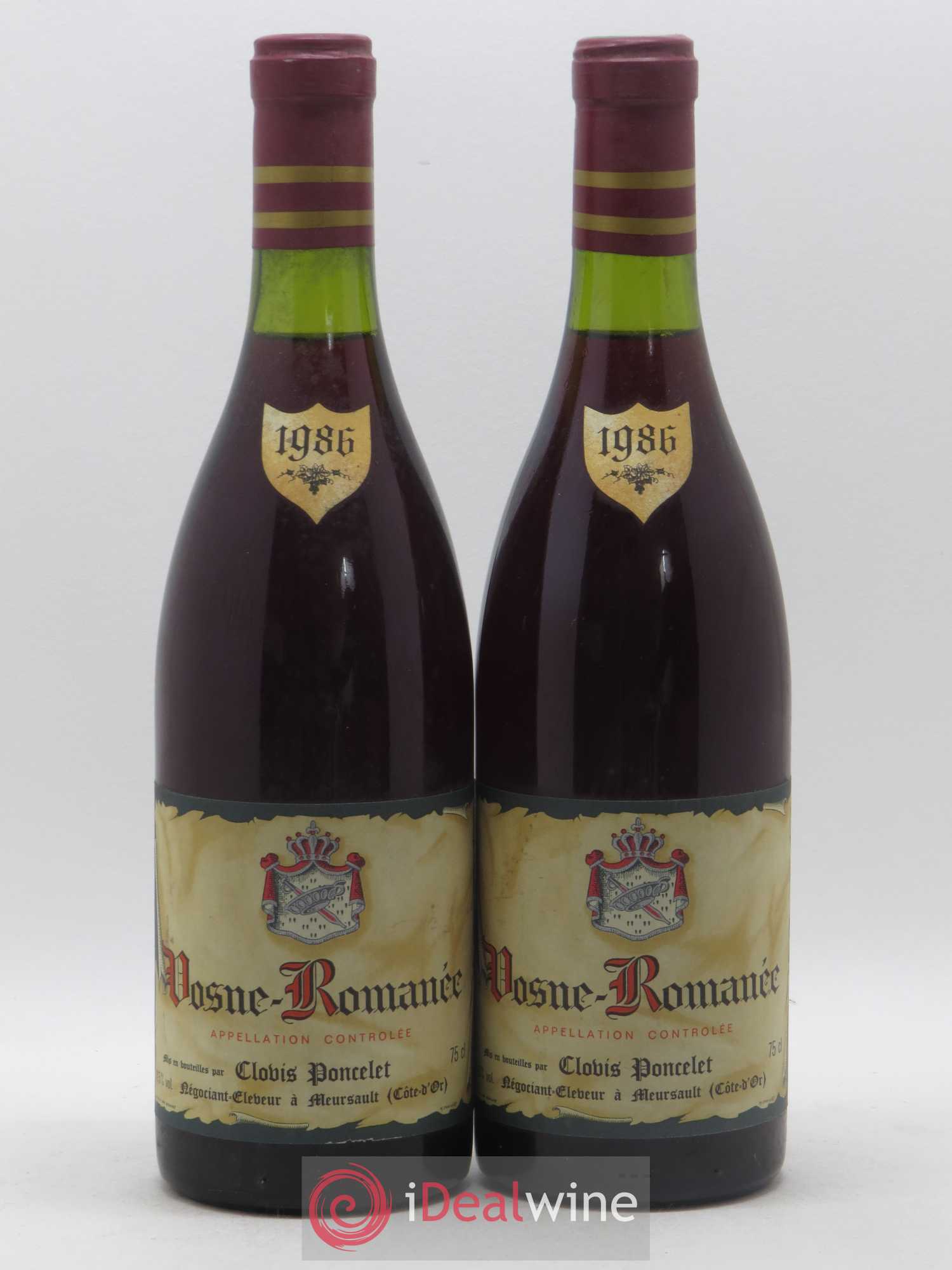 Vosne-Romanée Clovis Poncelet 1986 - Lot de 2 bouteilles - 0