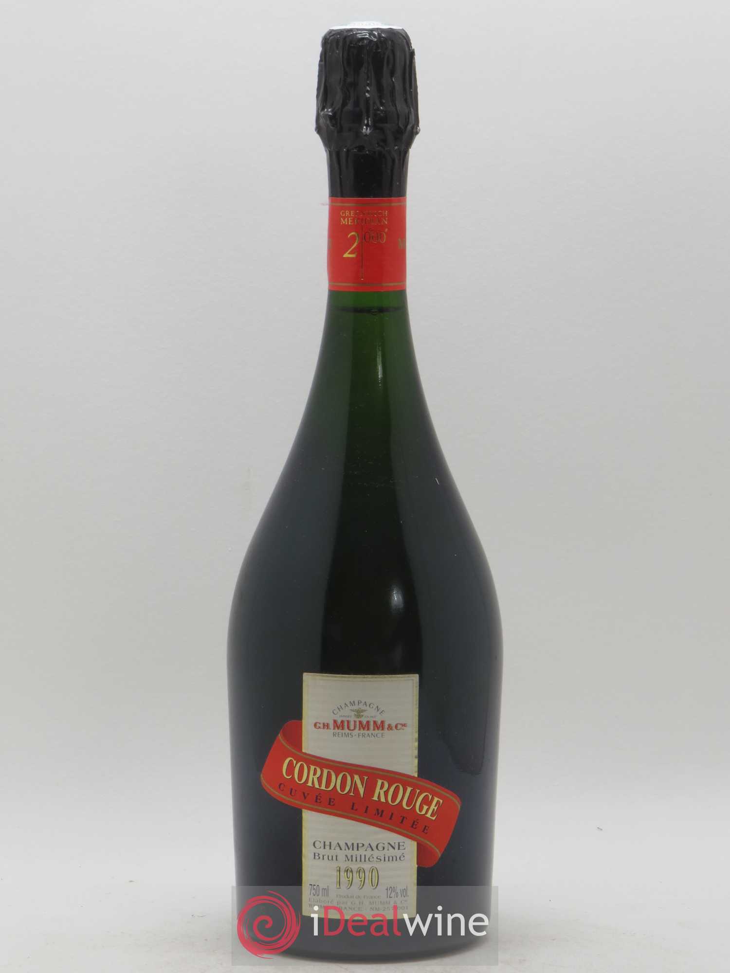 Cordon Rouge Mumm 1990 - Lot de 1 bouteille - 0