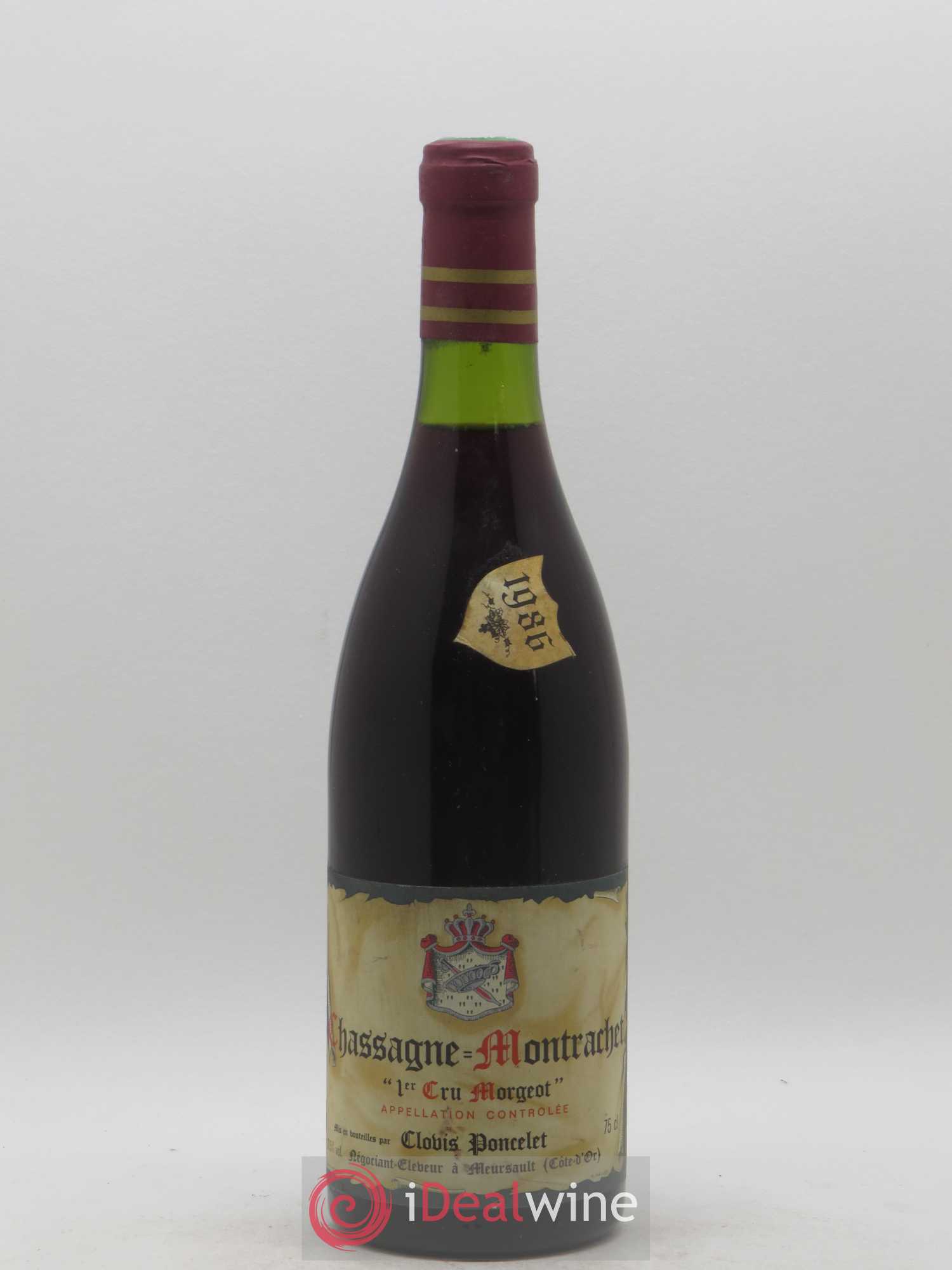 Chassagne-Montrachet 1er Cru Morgeot Clovis Poncelet 1986 - Posten von 1 Flasche - 0