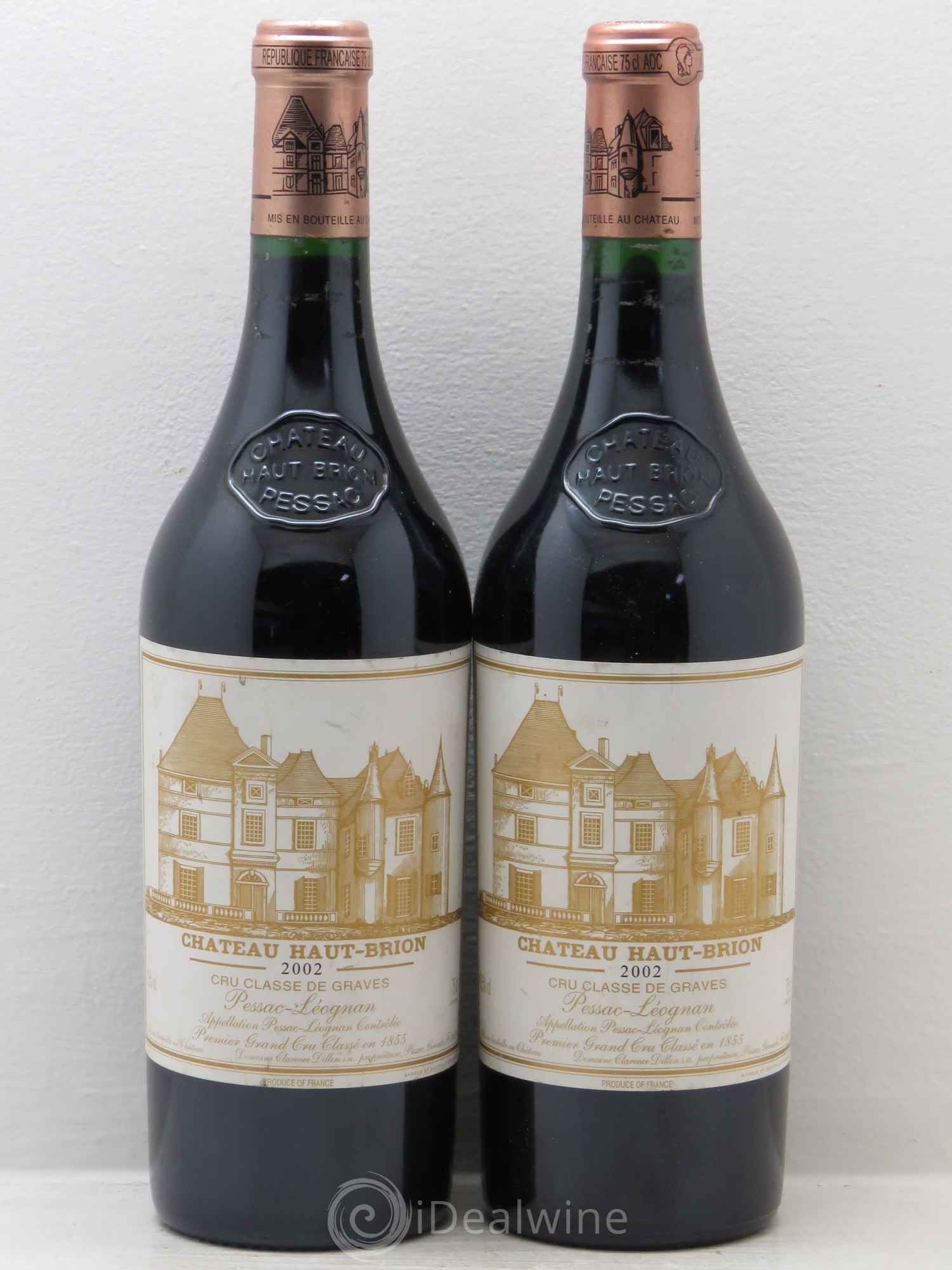 Château Haut Brion 1er Grand Cru Classé 2002 - Lot de 2 bouteilles - 0