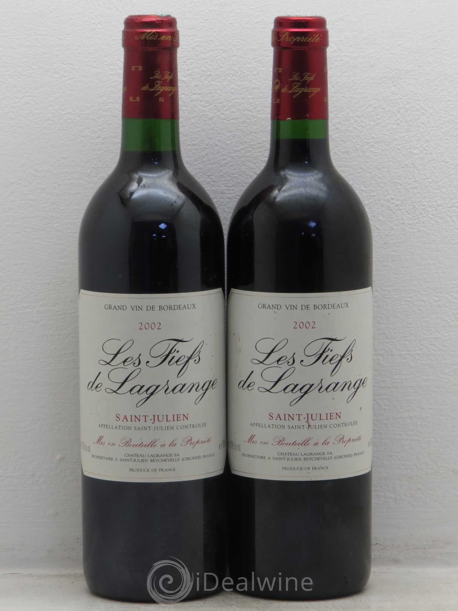 Les Fiefs de Lagrange Second Vin 2002 - Lot de 2 bouteilles - 0