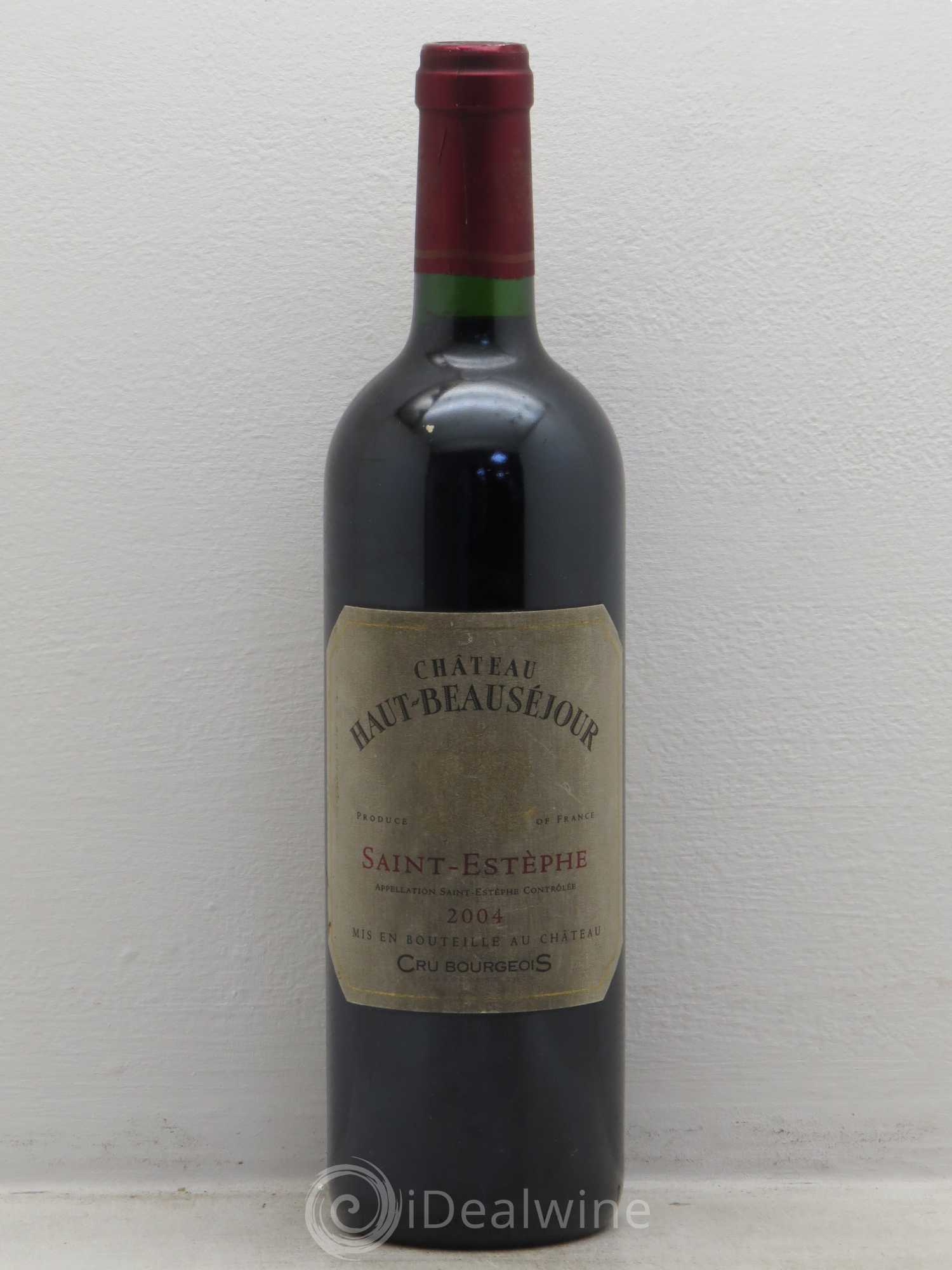 Château Haut Beauséjour Cru Bourgeois 2004 - Lot de 1 bouteille - 0