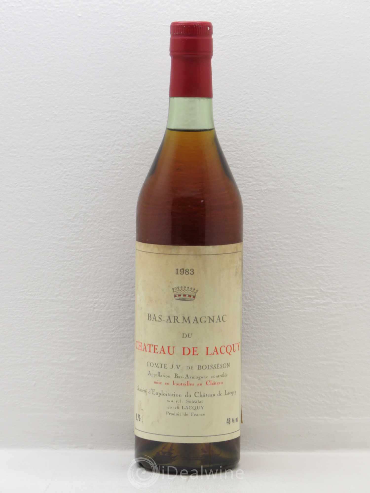 Bas-Armagnac Château de Lacquy Comte JV de Boisséson (48%) 1983 - Posten von 1 Flasche - 0