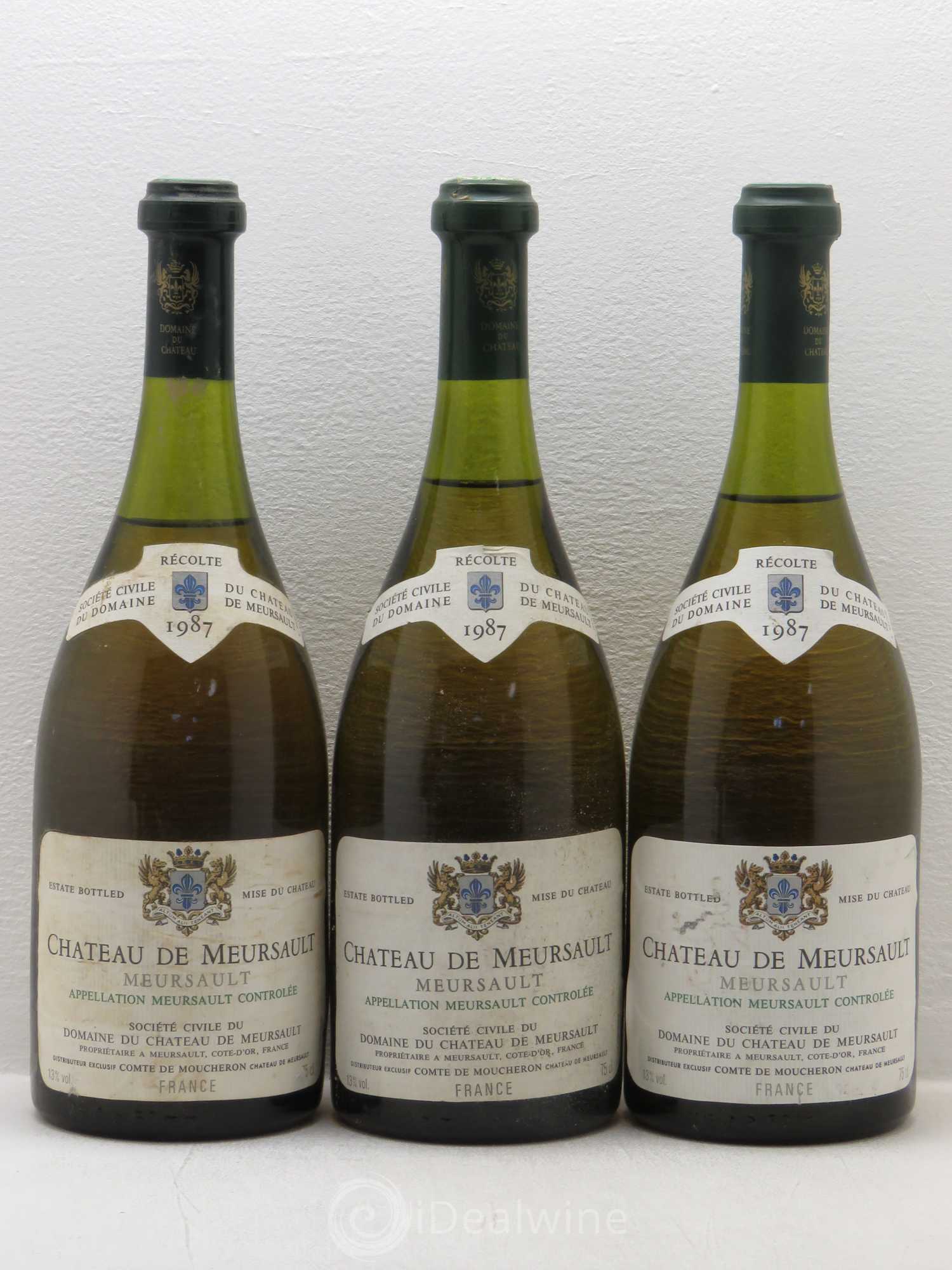 Meursault Château de Meursault 1987 - Lot de 3 bouteilles - 0