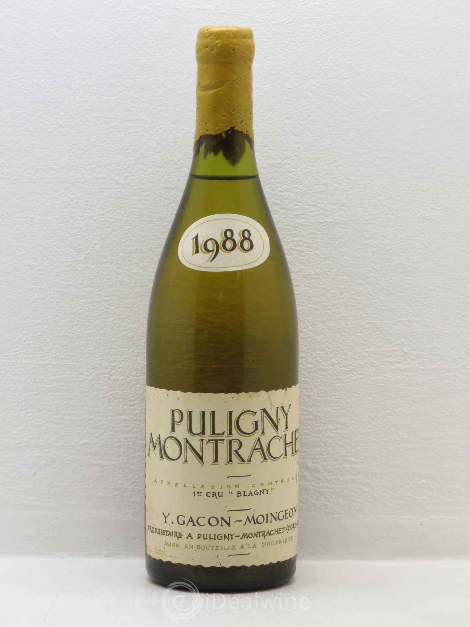 Puligny-Montrachet 1er Cru Blagny Y.Gacon Moingeon 1988 - Posten von 1 Flasche - 0