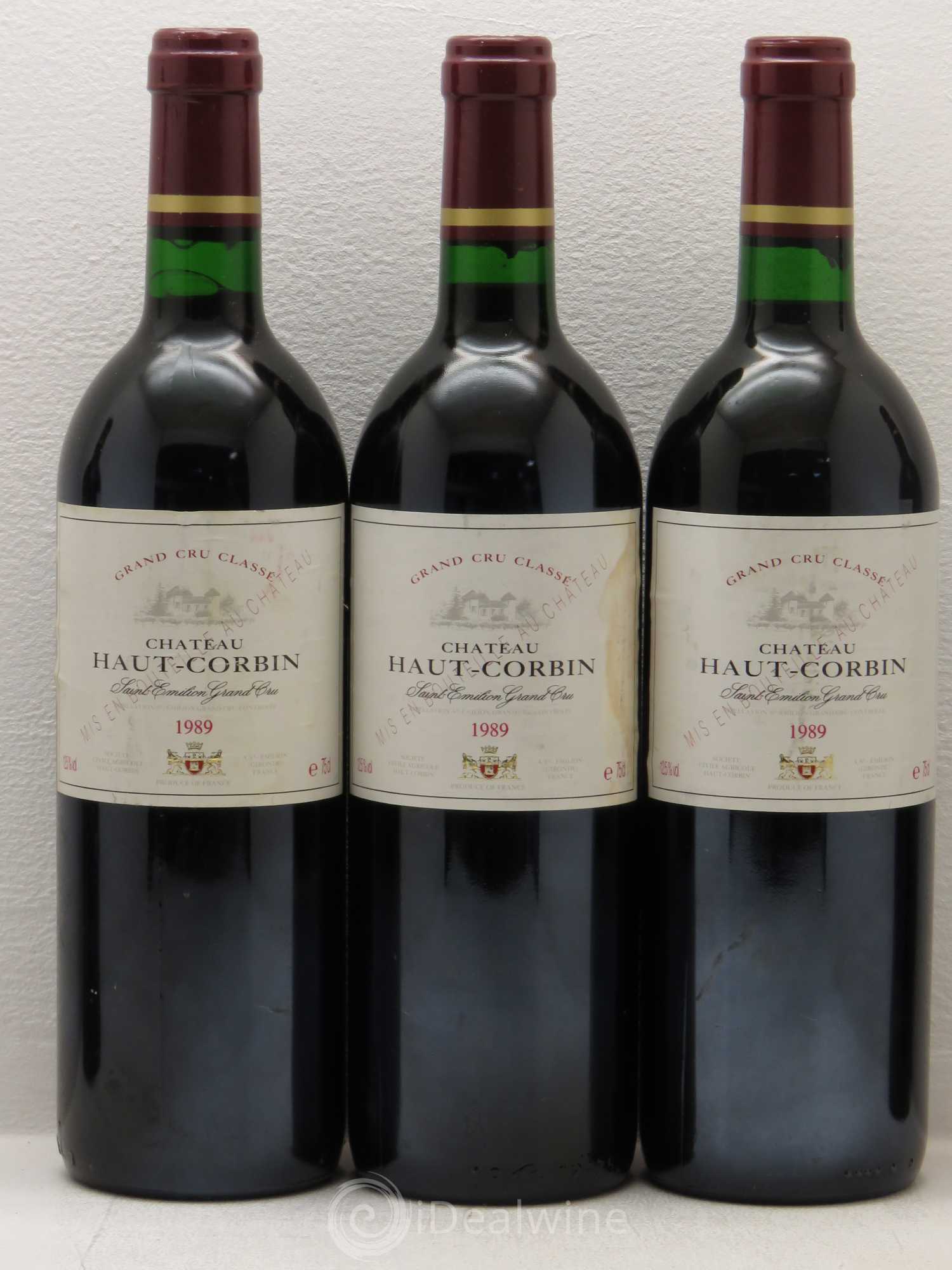 Château Haut Corbin Grand Cru 1989 - Lot de 5 bouteilles - 1