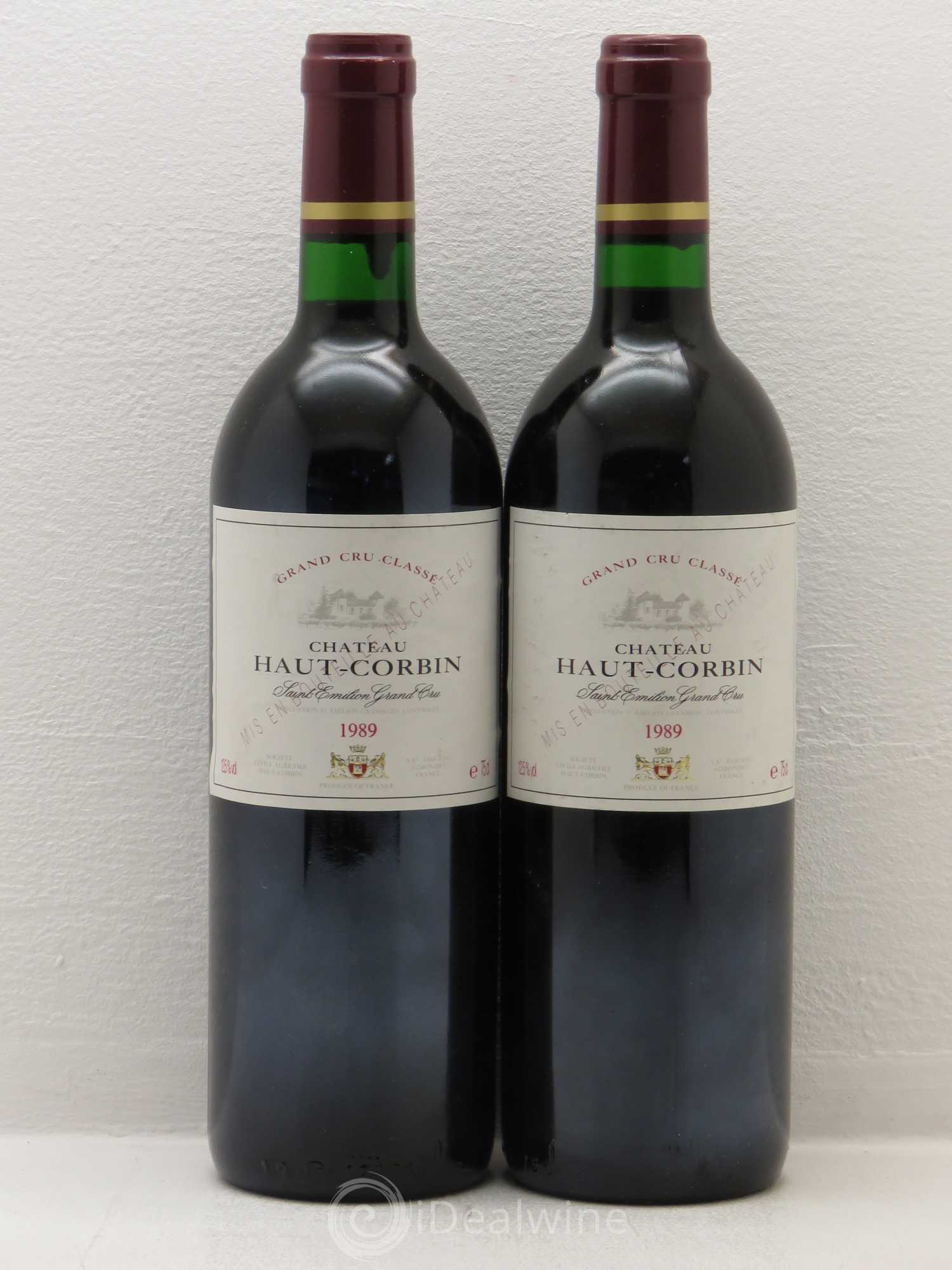 Château Haut Corbin Grand Cru 1989 - Lot de 5 bouteilles - 2
