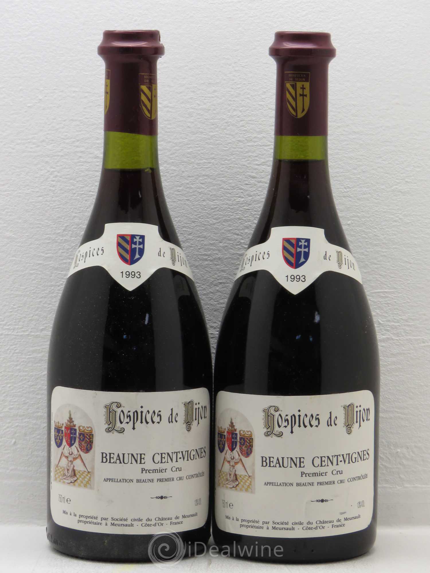 Beaune 1er Cru Hospices De Dijon Cent Vignes 1993 - Posten von 2 Flaschen - 0