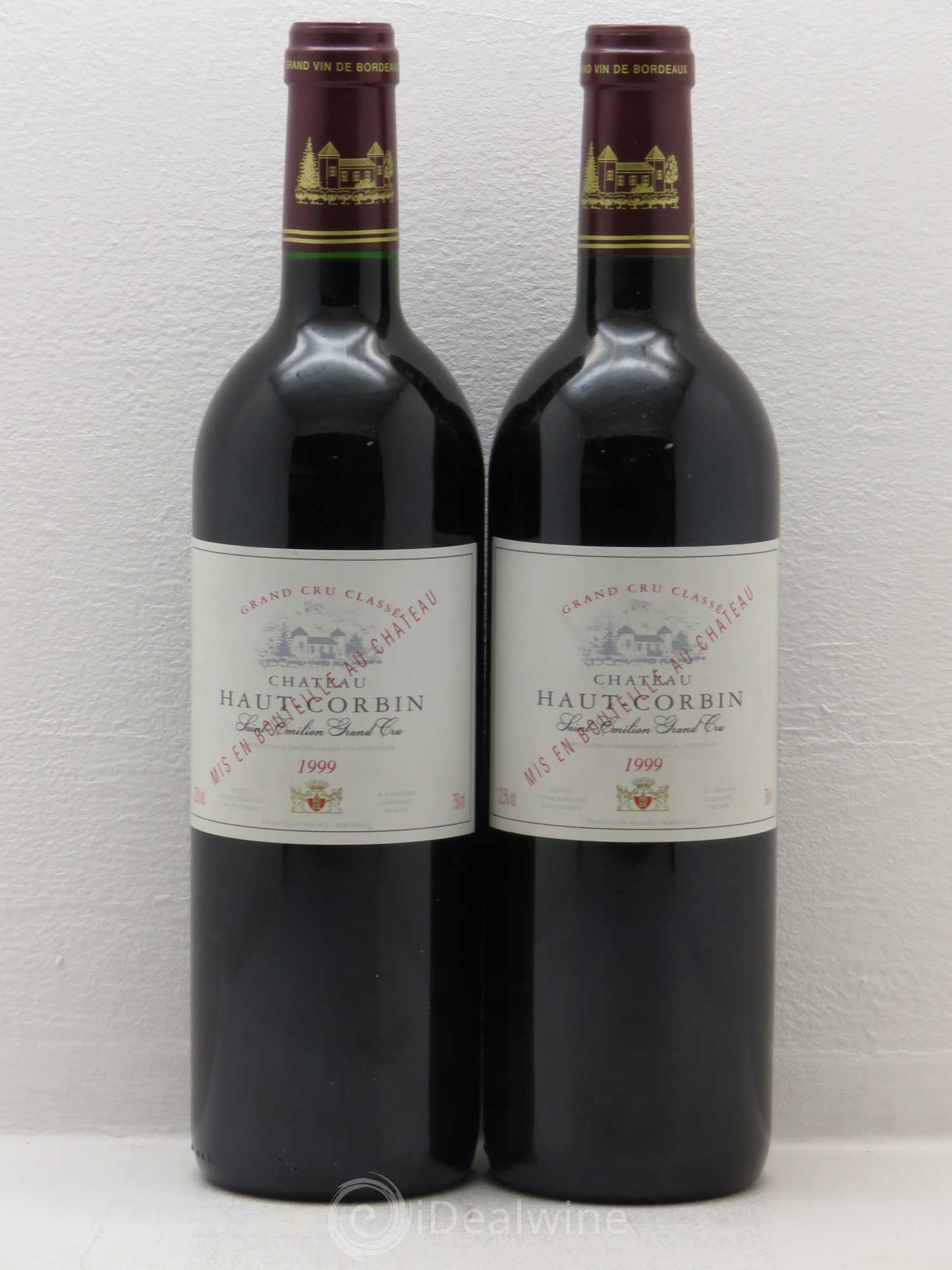 Château Haut Corbin Grand Cru 1999 - Lot de 2 bouteilles - 0