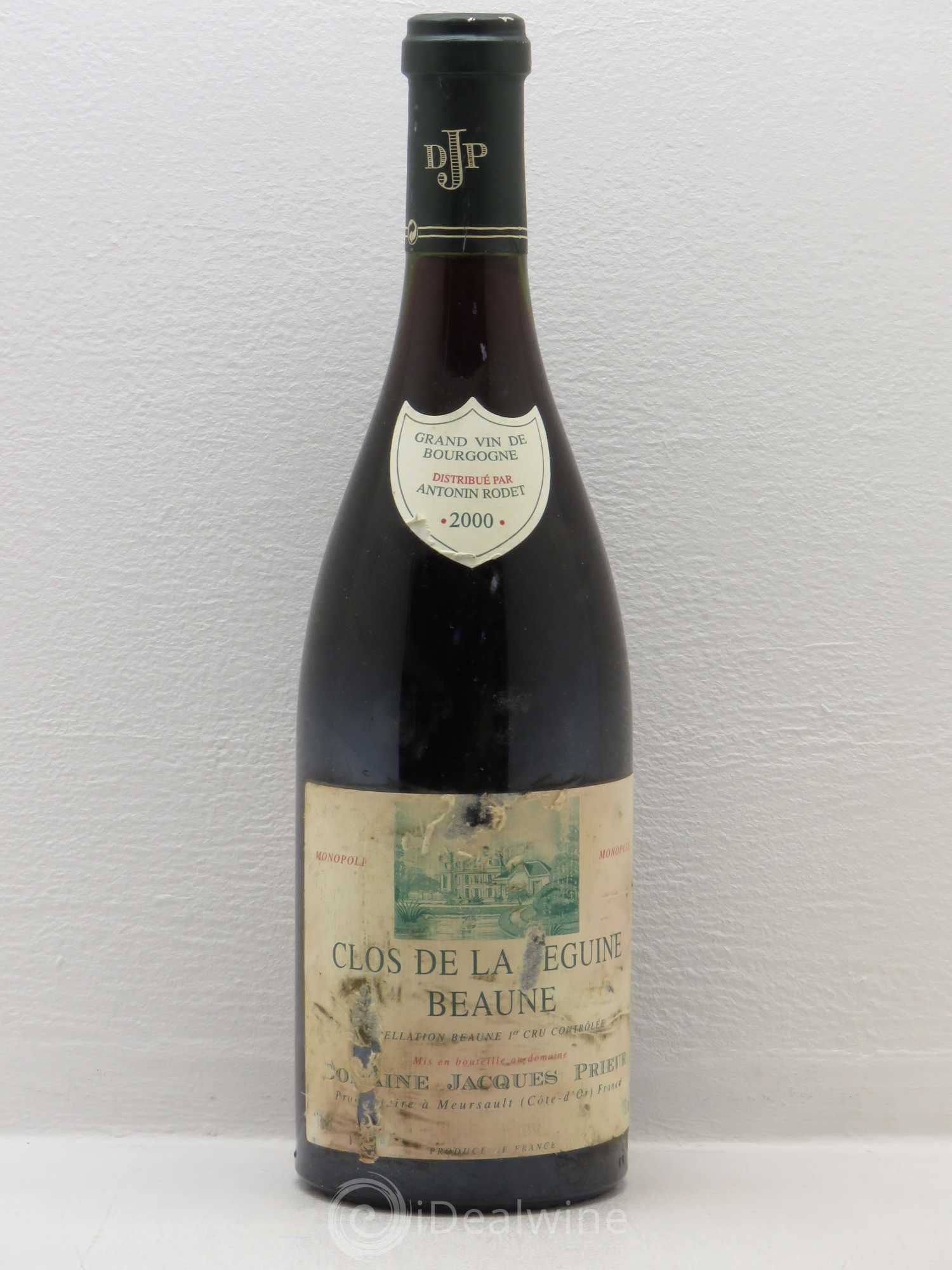 Beaune 1er Cru Clos de la Féguine Jacques Prieur (Domaine) 2000 - Lot de 1 bouteille - 0