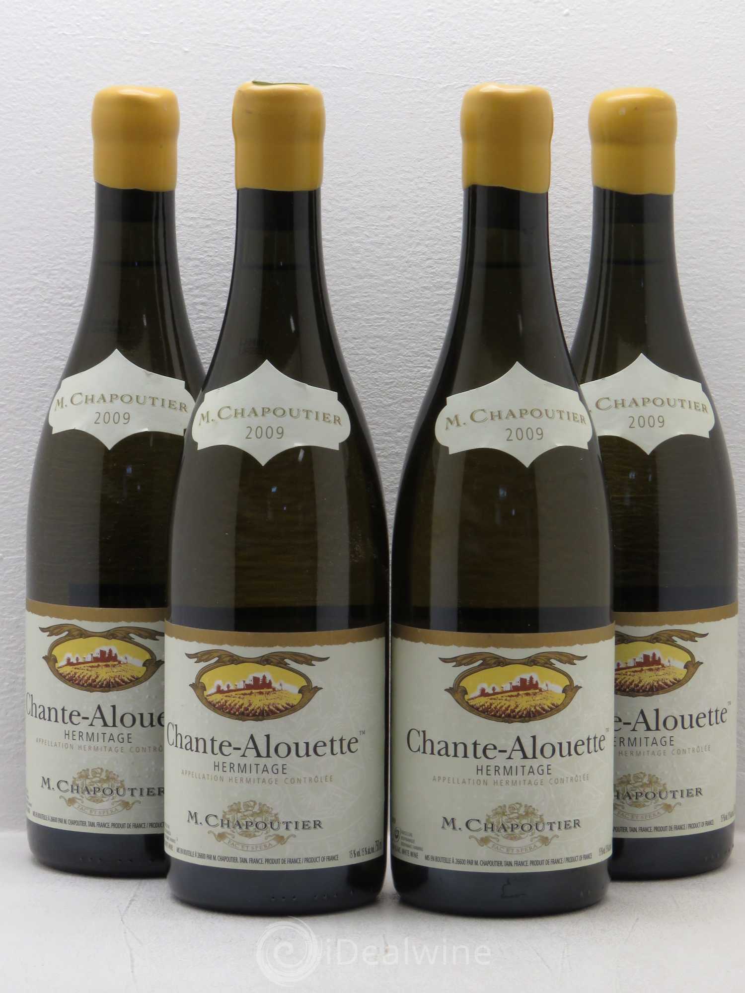 Hermitage Chante Alouette Chapoutier 2009 - Lot de 4 bouteilles - 0