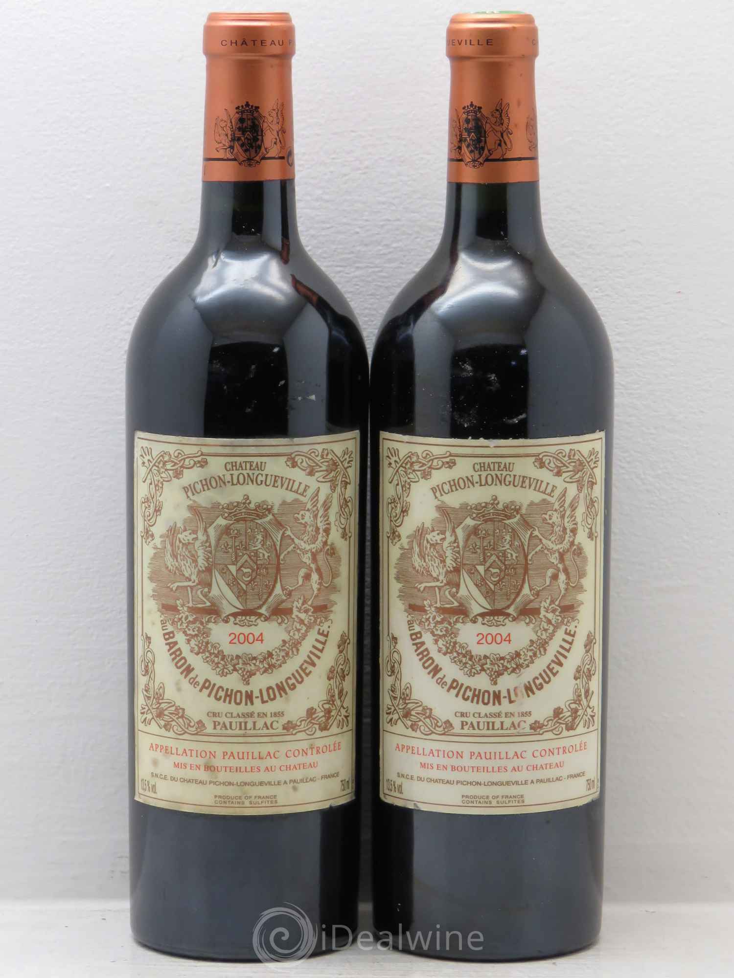 Pichon Longueville Baron 2ème Grand Cru Classé 2004 - Lot de 2 bouteilles - 0