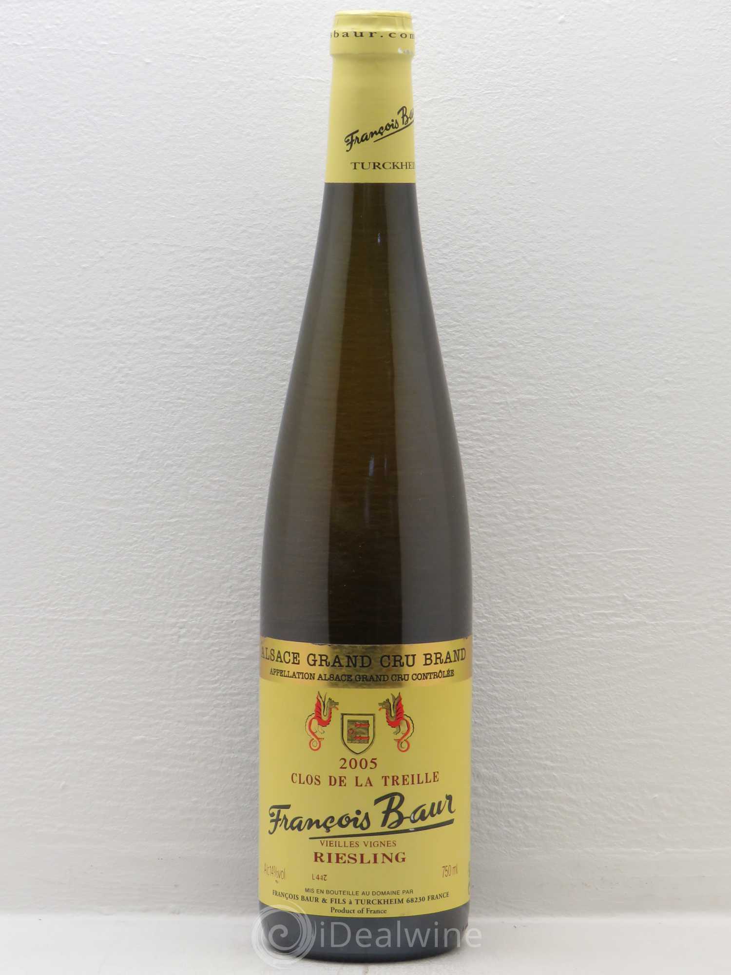 Riesling Vieilles Vignes Clos de la Treille F.Baur 2005 - Posten von 1 Flasche - 0