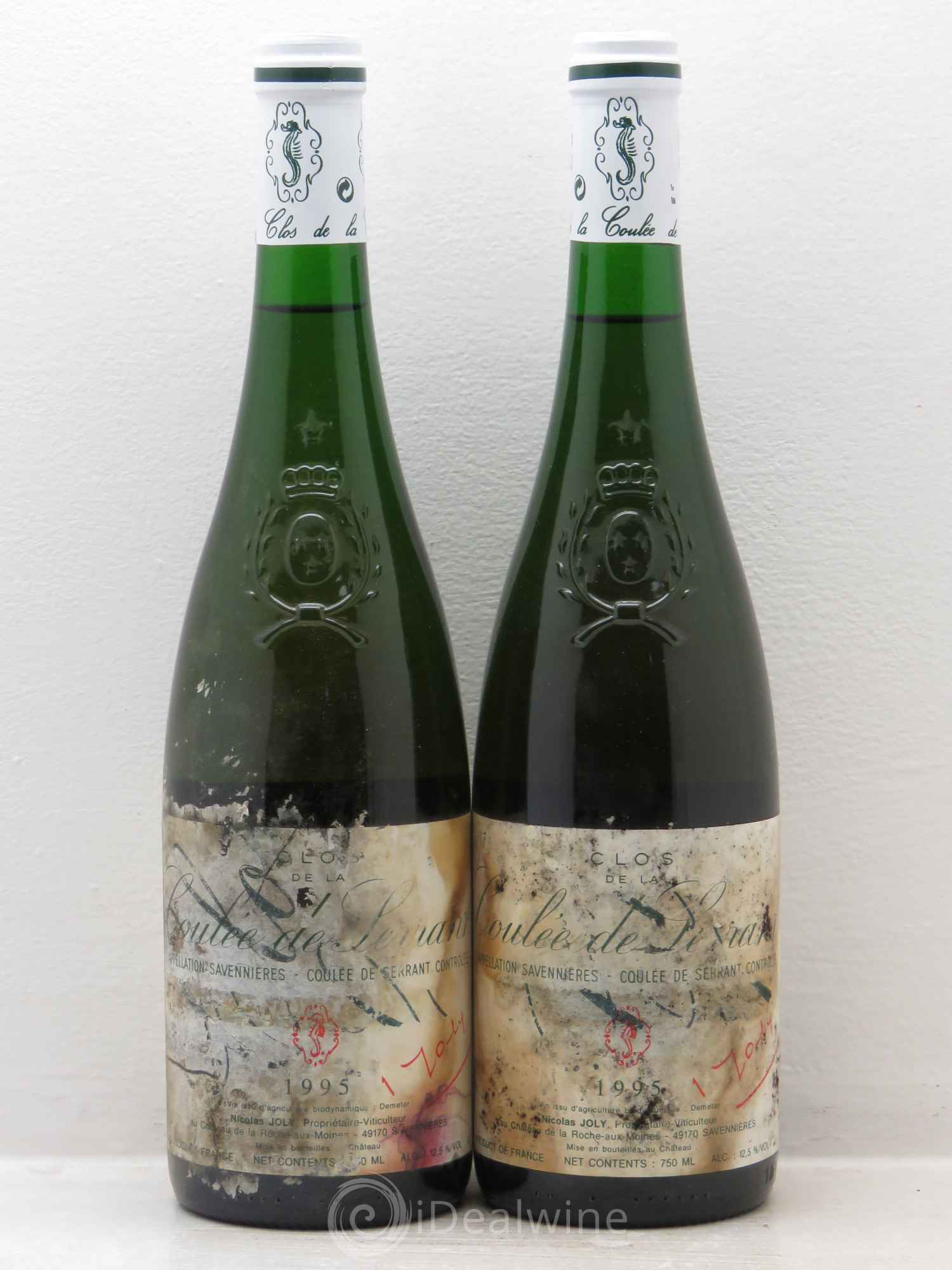 Savennières Clos de la Coulée de Serrant Vignobles de la Coulée de Serrant - Nicolas Joly 1995 - Lot de 2 bouteilles - 0