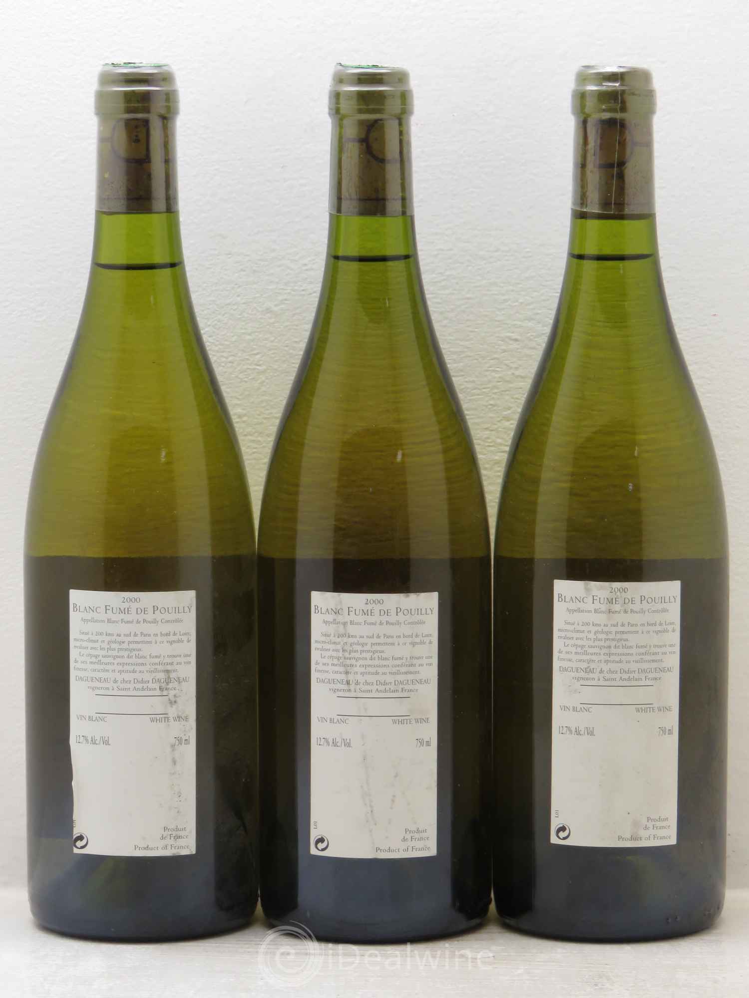 Pouilly-Fumé En Chailloux Dagueneau 2000 - Lot de 3 bouteilles - 1