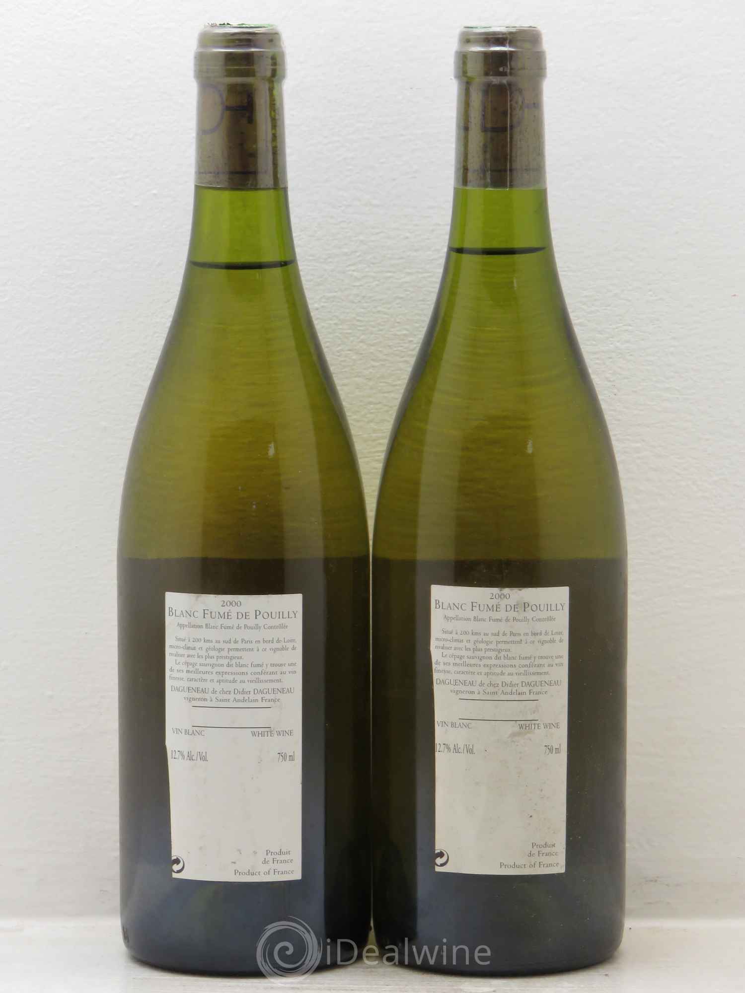 Pouilly-Fumé En Chailloux Dagueneau 2000 - Lot de 2 bouteilles - 1