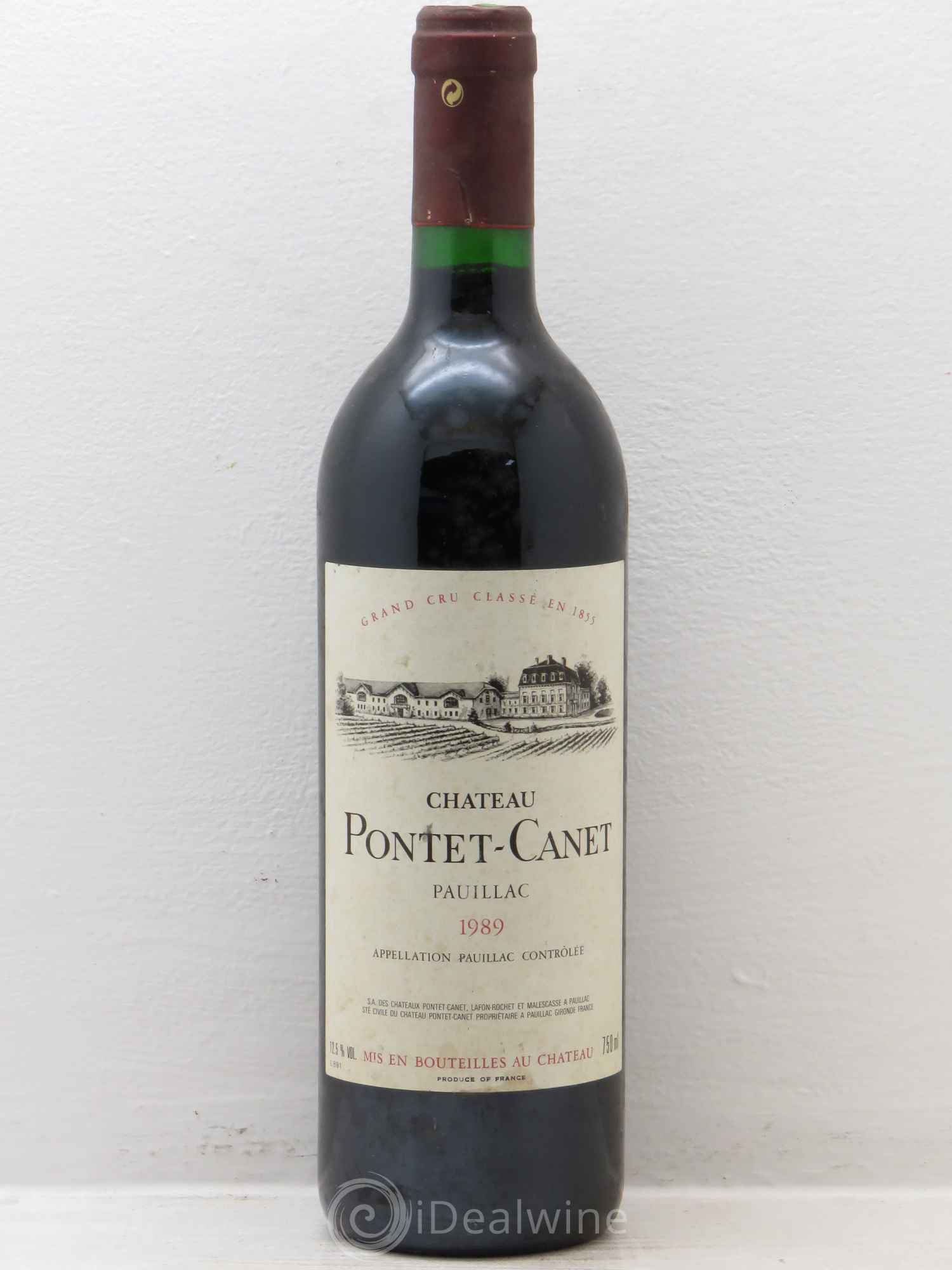 Château Pontet Canet 5ème Grand Cru Classé 1989 - Lot de 1 bouteille - 0