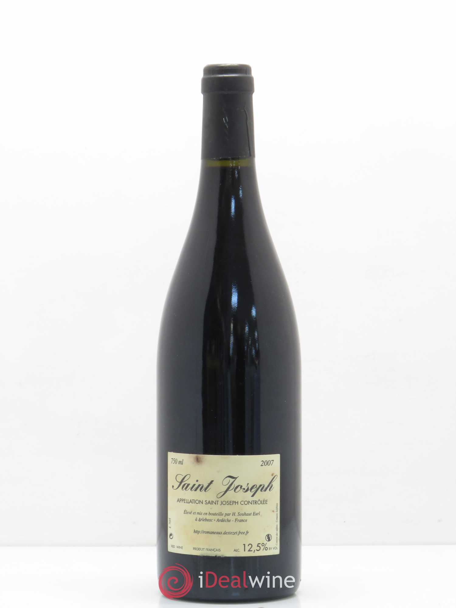 Saint-Joseph Sainte Epine Hervé Souhaut - Domaine Romaneaux-Destezet 2007 - Lot de 1 bouteille - 1