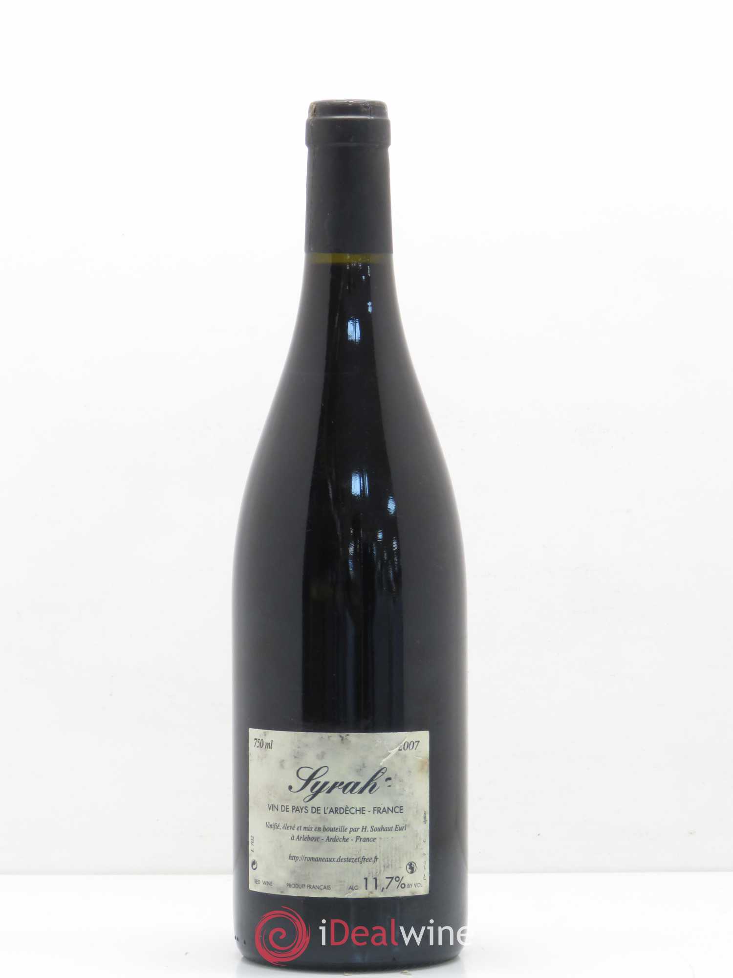 Rhône IGP Ardeche Syrah Hervé Souhaut 2007 - Posten von 1 Flasche - 1