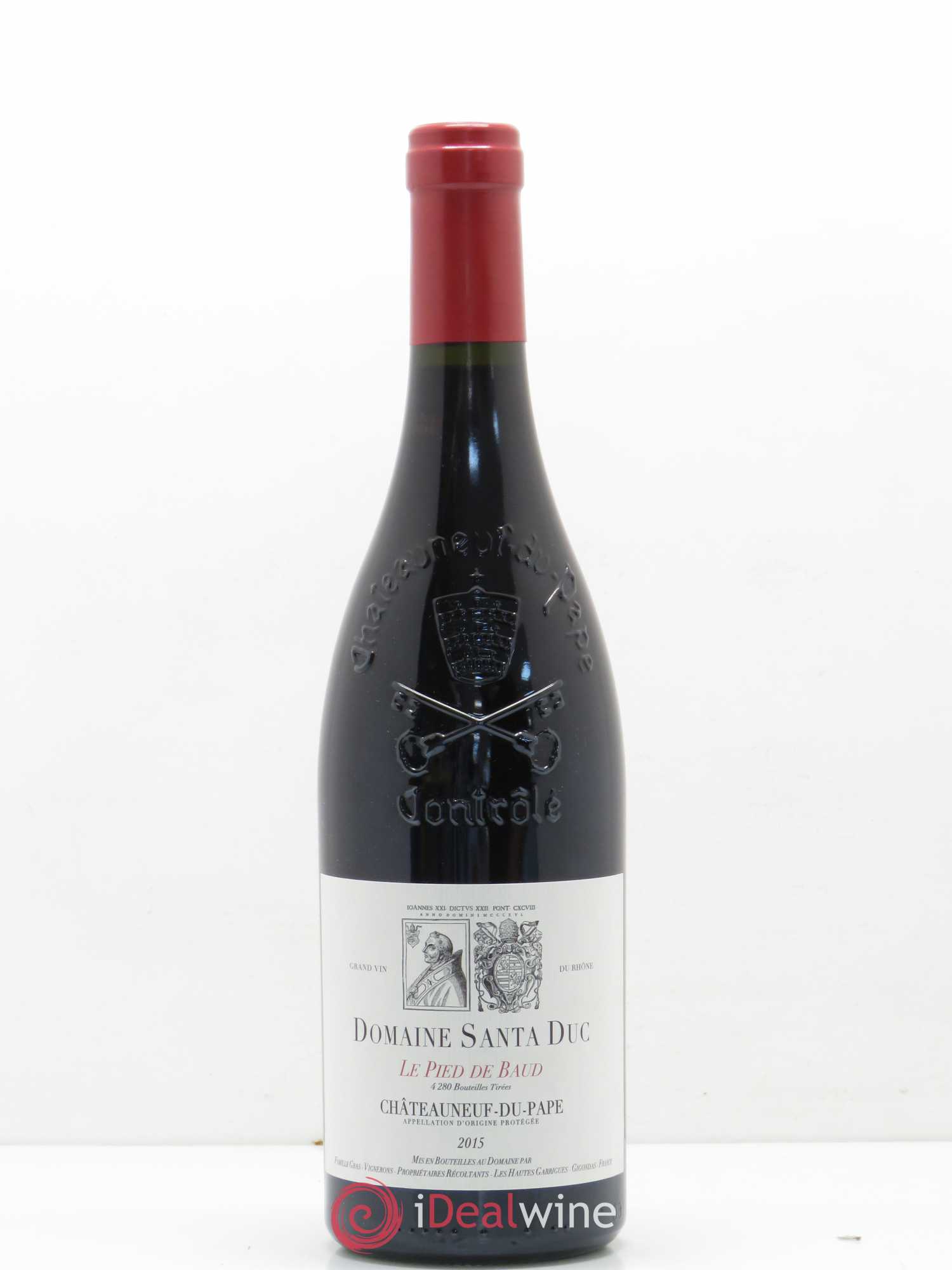Châteauneuf-du-Pape Le Pied De Baud Domaine Santa Duc 2015 - Posten von 1 Flasche - 0