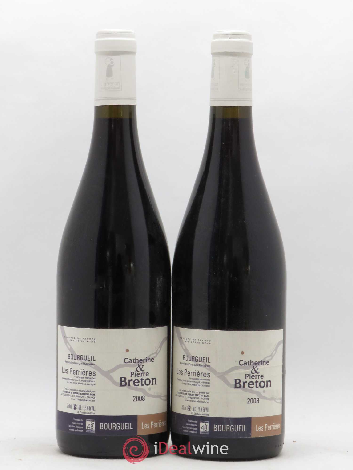 Bourgueil Les Perrières Catherine et Pierre Breton 2008 - Lot de 2 bouteilles - 0