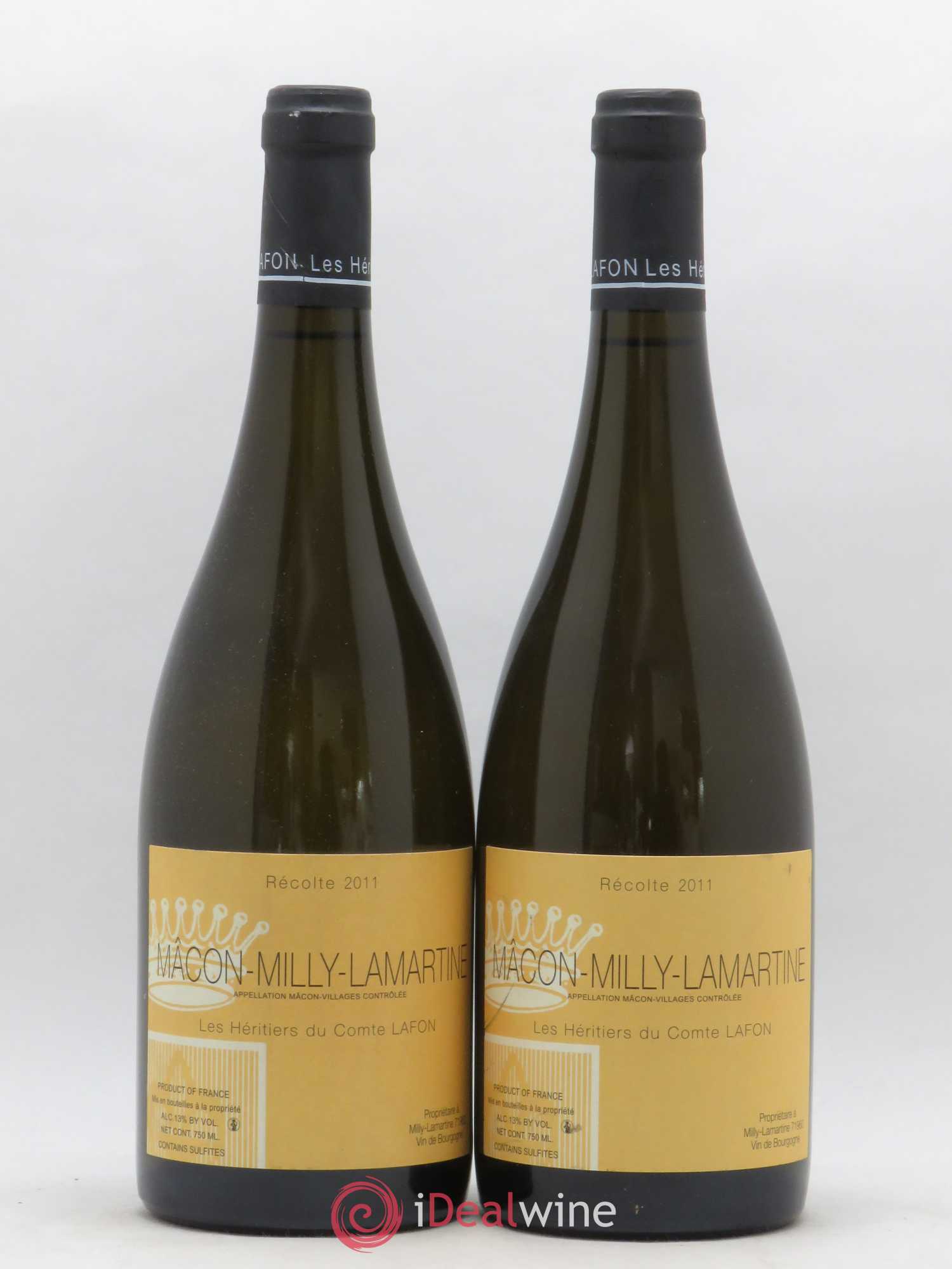 Mâcon Milly-Lamartine Héritiers du Comte Lafon (Domaine des) 2011 - Lot de 2 bouteilles - 0
