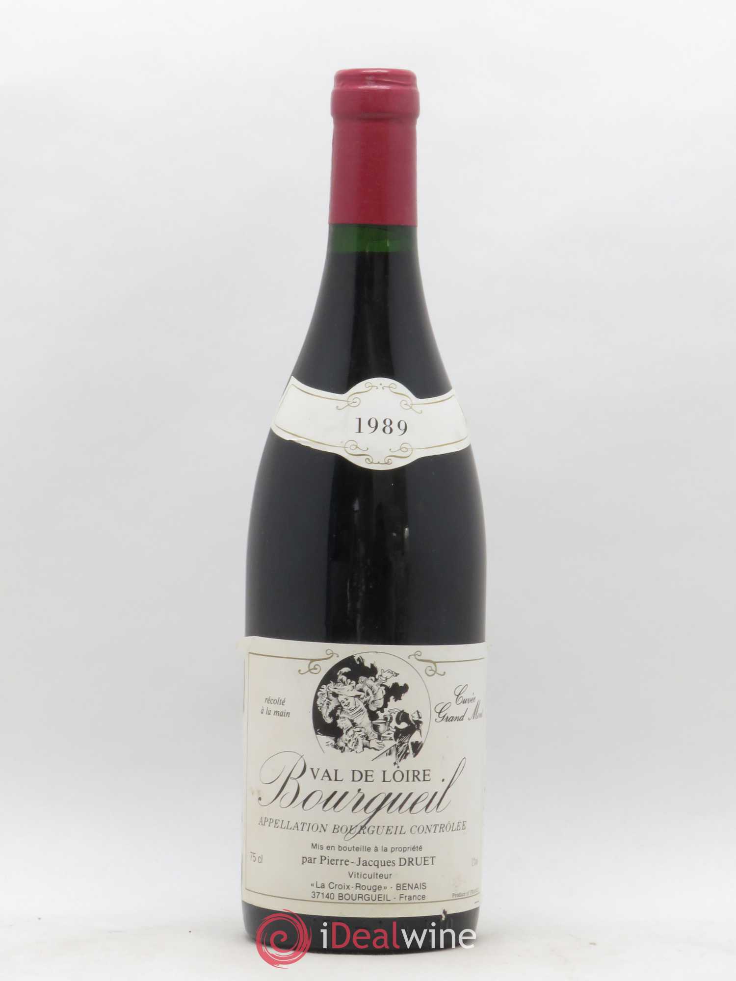 Bourgueil Grand Mont Pierre Jacques Druet 1989 - Lot de 1 bouteille - 0
