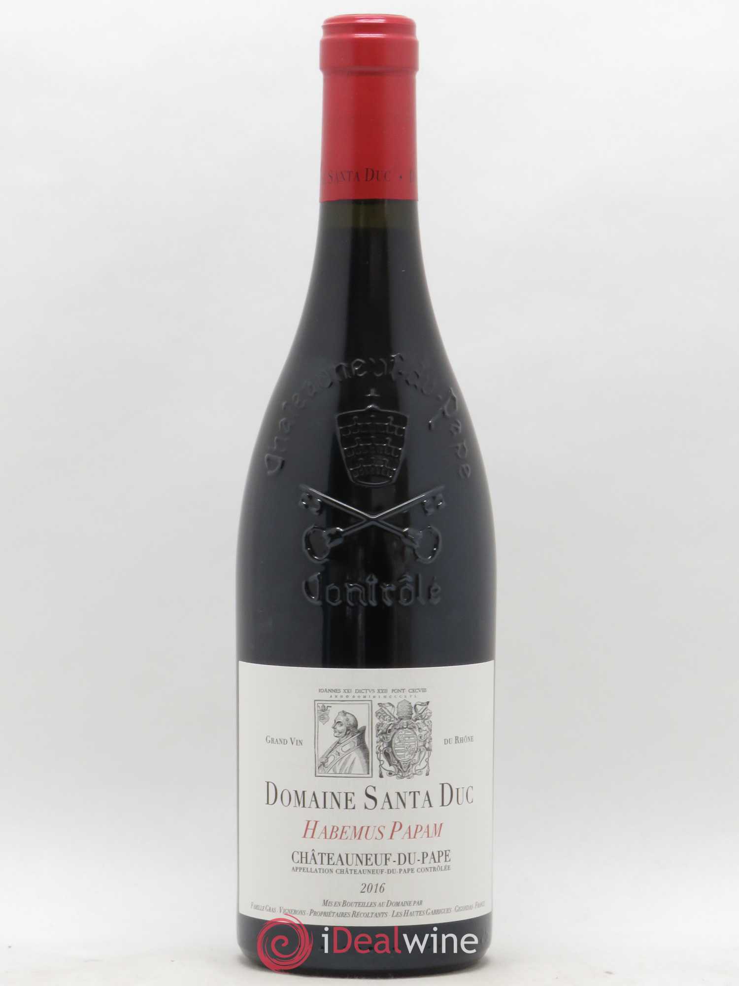 Châteauneuf-du-Pape Santa Duc (Domaine) Habemus Papam Famille Gras 2016 - Lot de 1 bouteille - 0