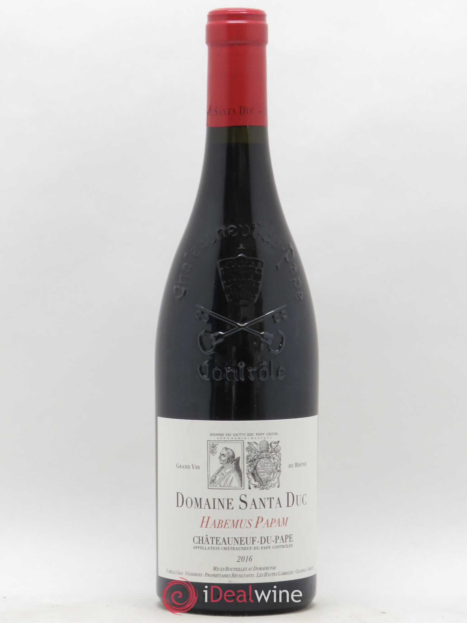 Châteauneuf-du-Pape Santa Duc (Domaine) Habemus Papam Famille Gras 2016 - Lot de 1 bouteille - 0