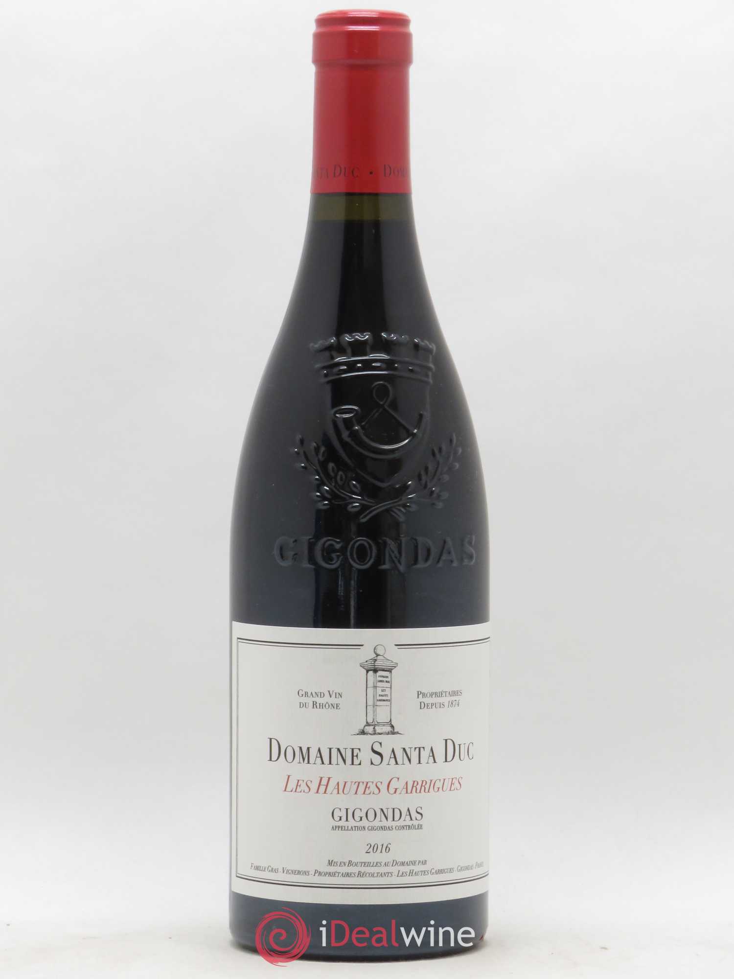 Gigondas Santa Duc (Domaine) Hautes Garrigues Famille Gras 2016 - Lot de 1 bouteille - 0