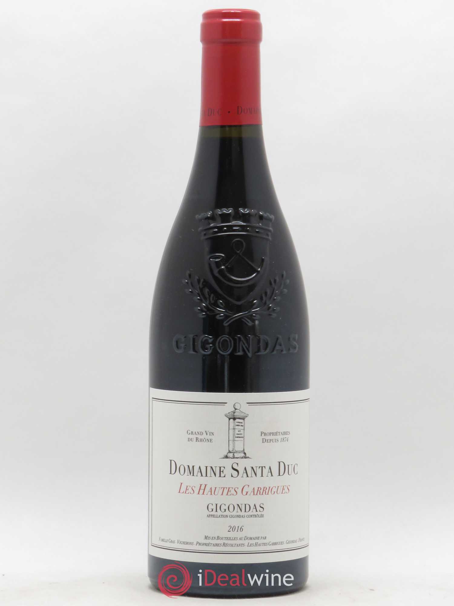 Gigondas Santa Duc (Domaine) Hautes Garrigues Famille Gras 2016 - Lot de 1 bouteille - 0