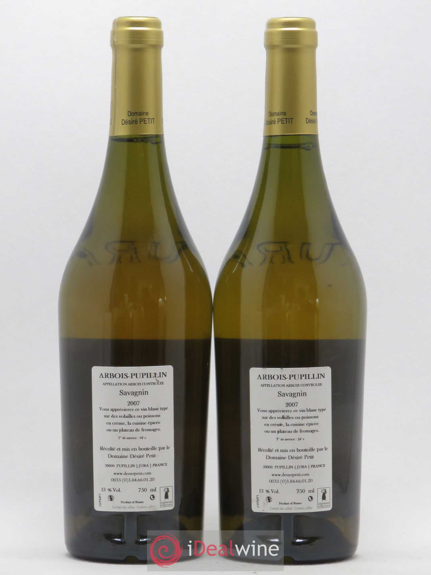 Arbois Pupillin Savagnin Domaine Desire Petit 2007 - Posten von 2 Flaschen - 1