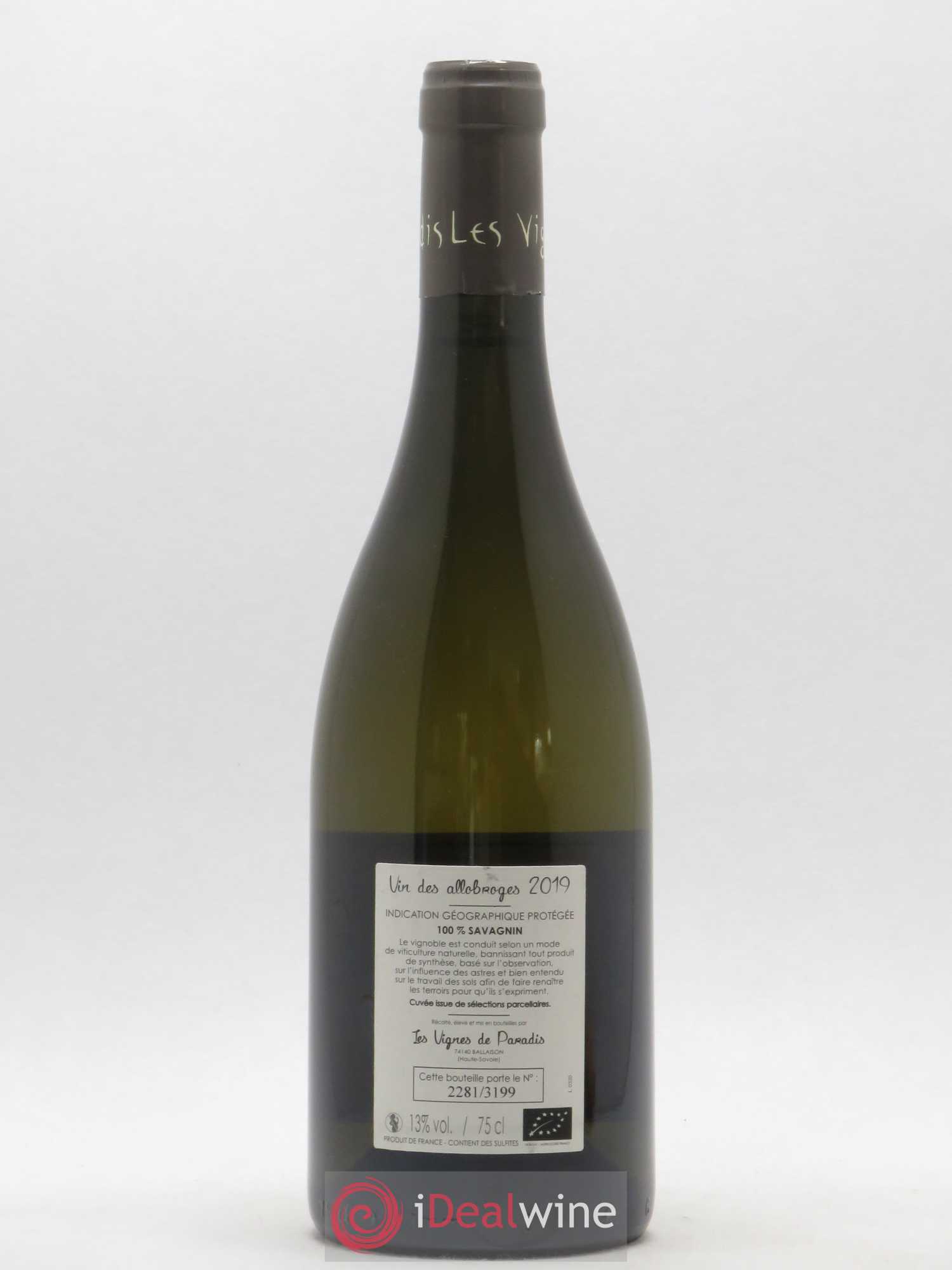 Vin des Allobroges Savagnin Les Vignes de Paradis 2019 - Posten von 1 Flasche - 1