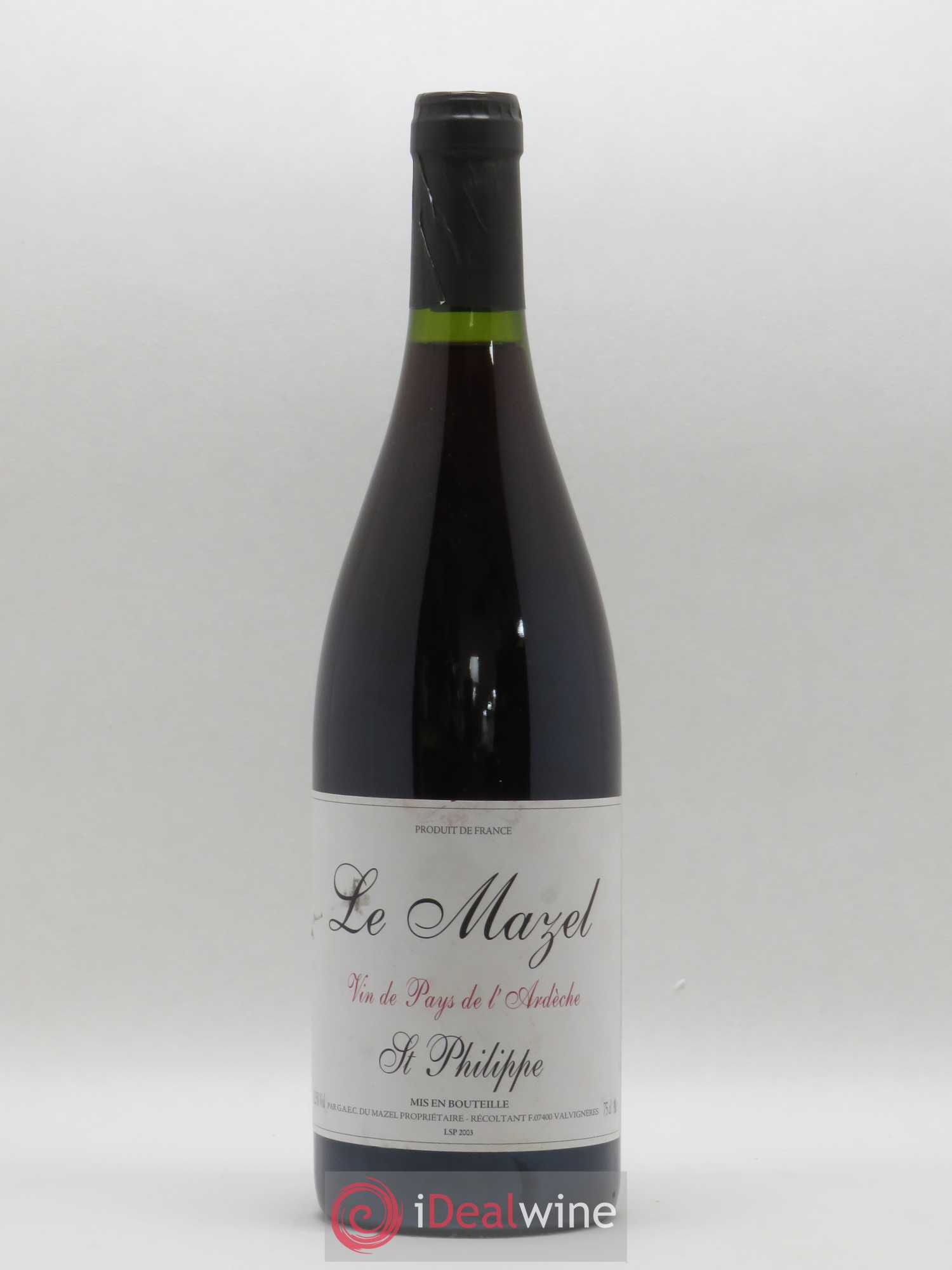 Rhône VDP Ardèche Cuvée Saint-Philippe Domaine du Mazel 2003 - Posten von 1 Flasche - 0