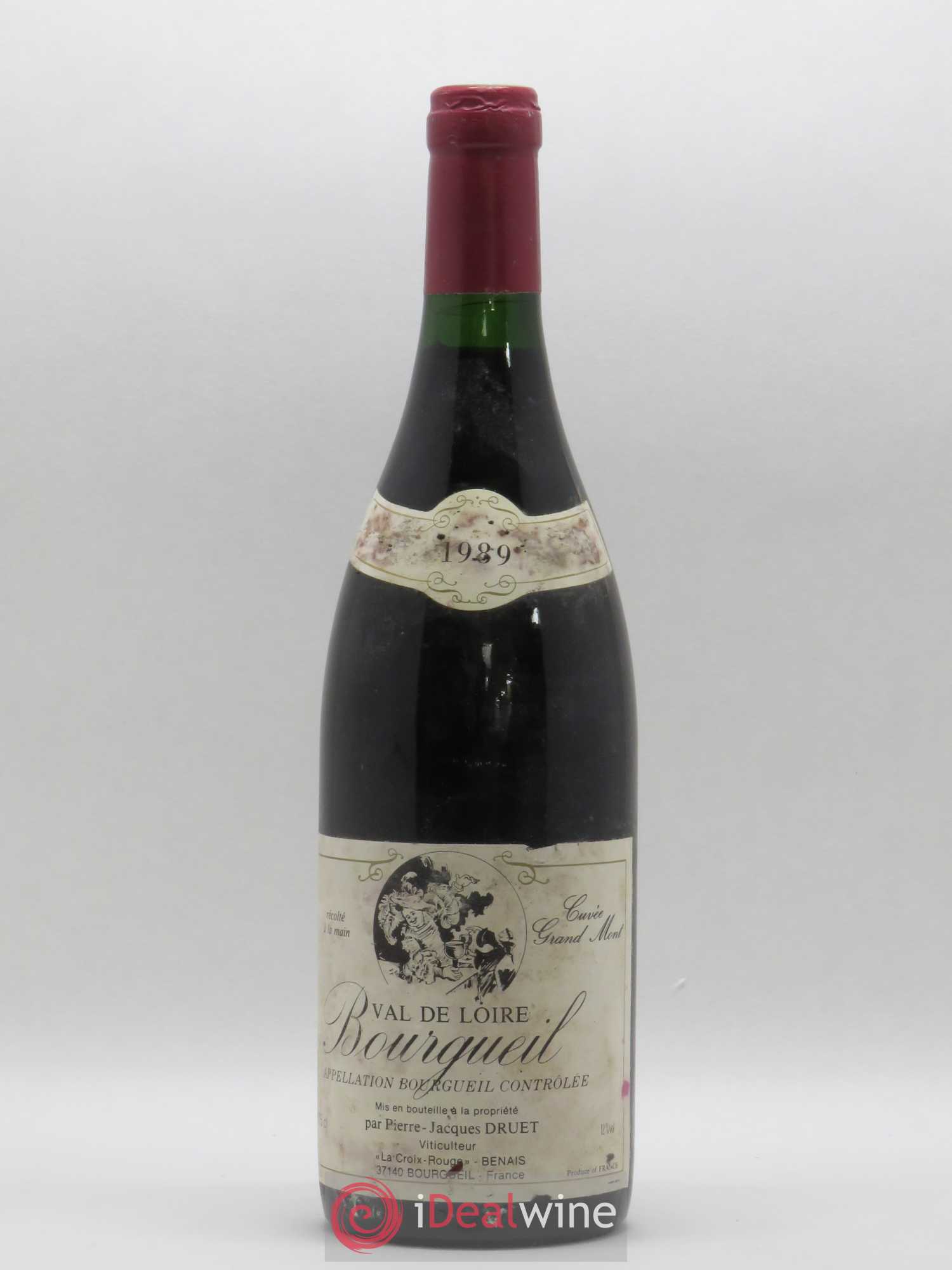 Bourgueil Grand Mont Pierre Jacques Druet 1989 - Lot de 1 bouteille - 0