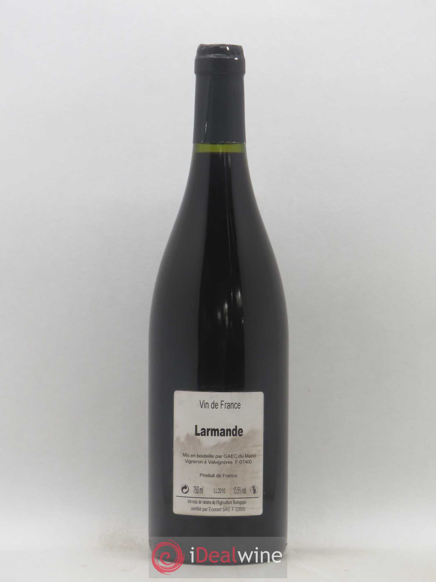 Vin de France Le Mazel cuvée Larmande 2010 - Posten von 1 Flasche - 1