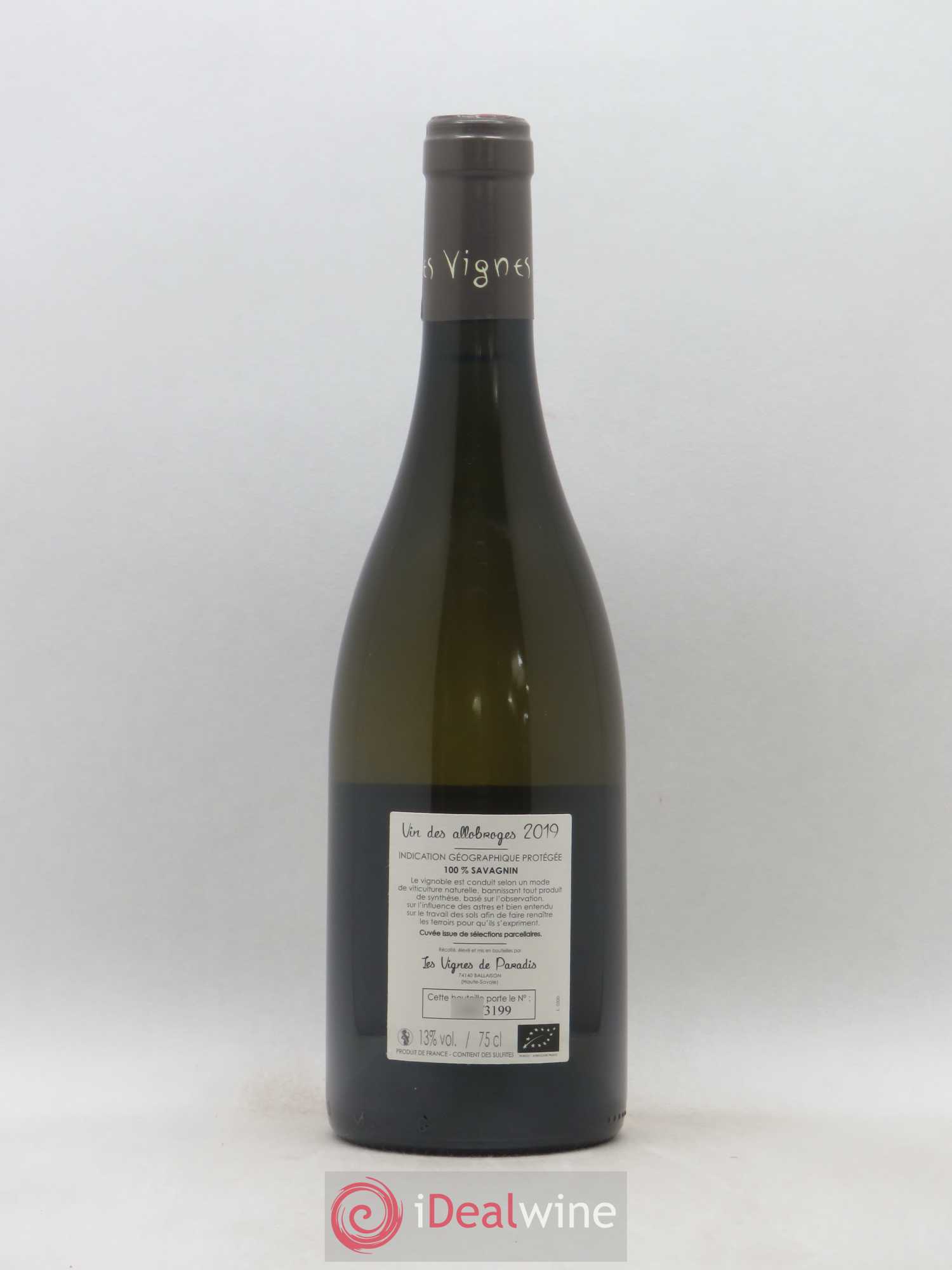 Vin des Allobroges Savagnin Les Vignes du Paradis 2019 - Posten von 1 Flasche - 1