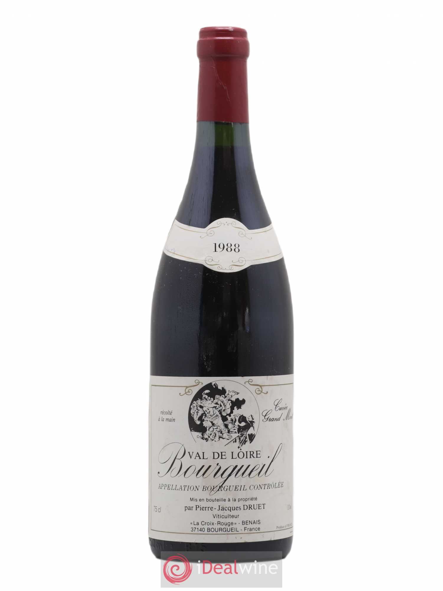 Bourgueil Grand Mont Pierre Jacques Druet 1988 - Lot de 1 bouteille - 0