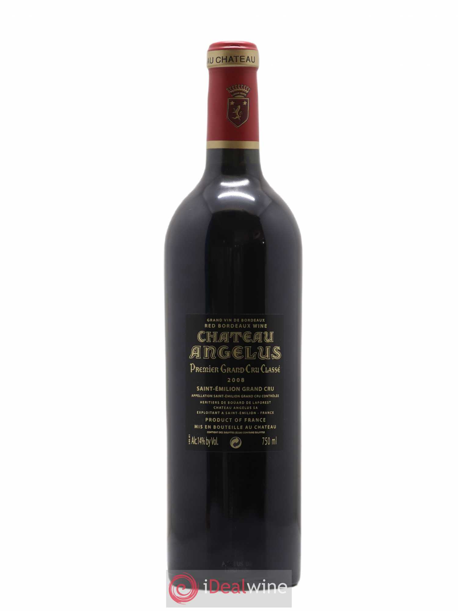 Château Angélus 1er Grand Cru Classé A 2008 - Lot de 1 bouteille - 1