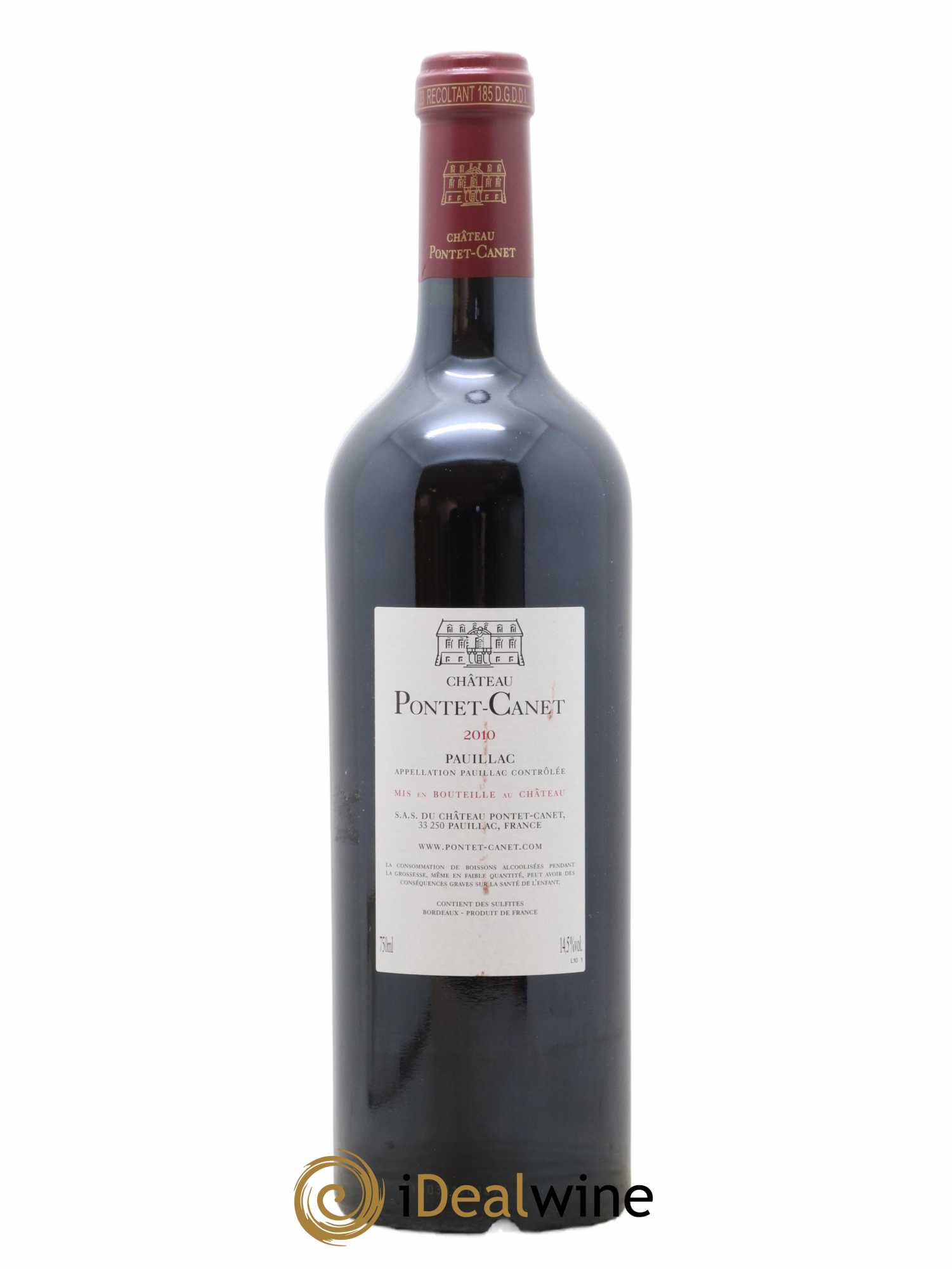Château Pontet Canet 5ème Grand Cru Classé 2010 - Lot de 1 bouteille - 1