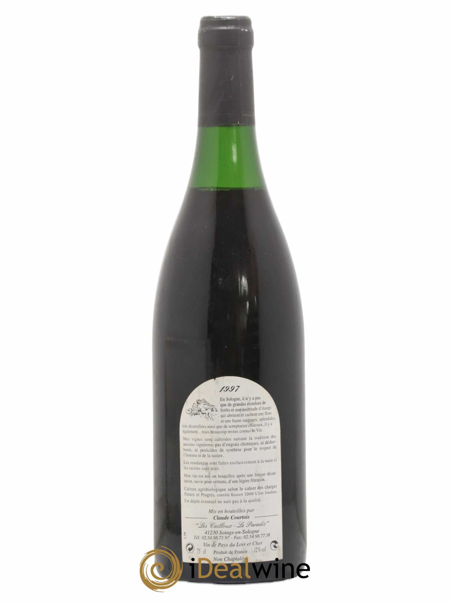 Vin de France Racines Les Cailloux du Paradis - Claude Courtois 1997 - Lot of 1 bottle - 1