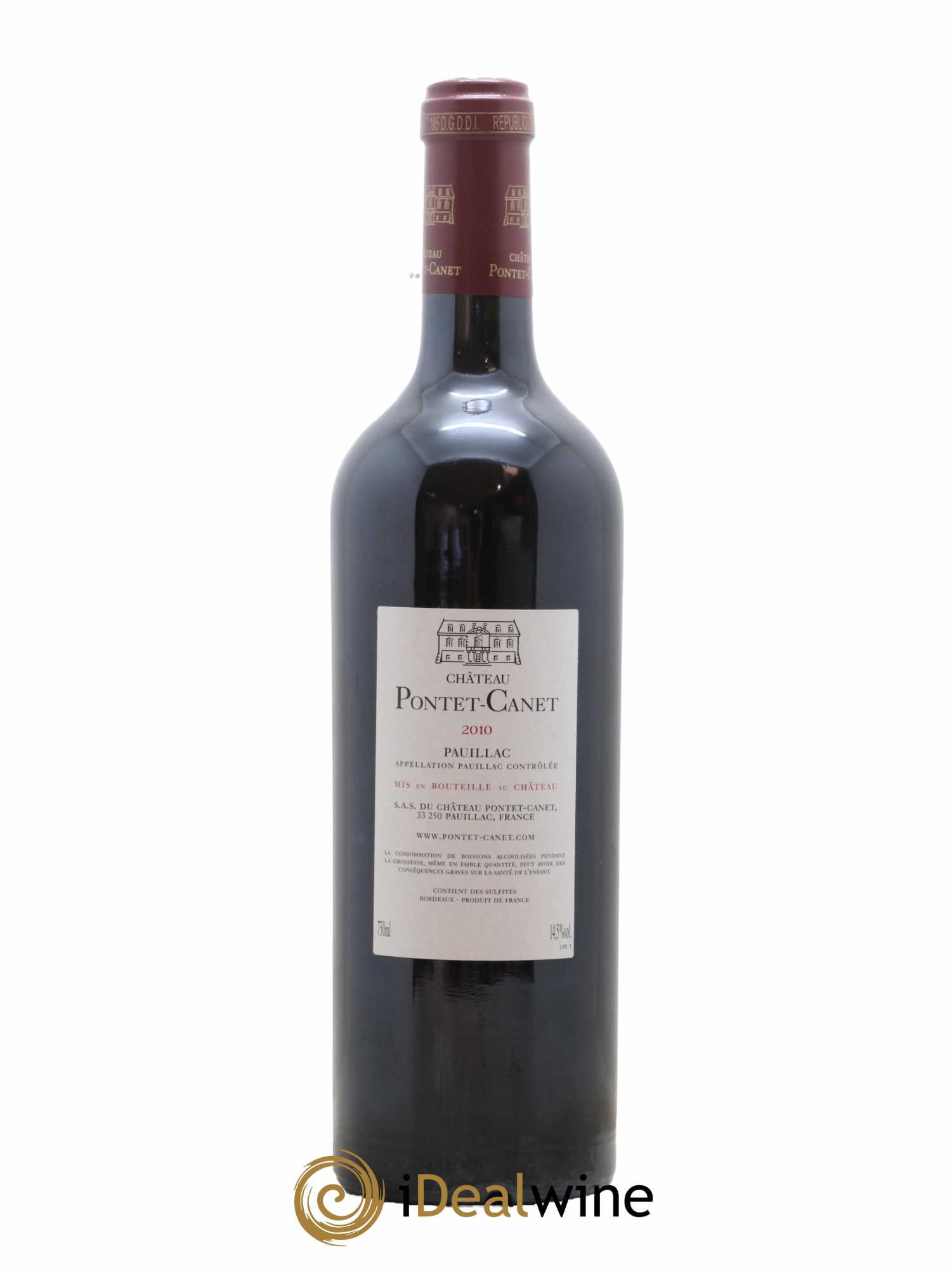 Château Pontet Canet 5ème Grand Cru Classé 2010 - Lot de 1 bouteille - 1