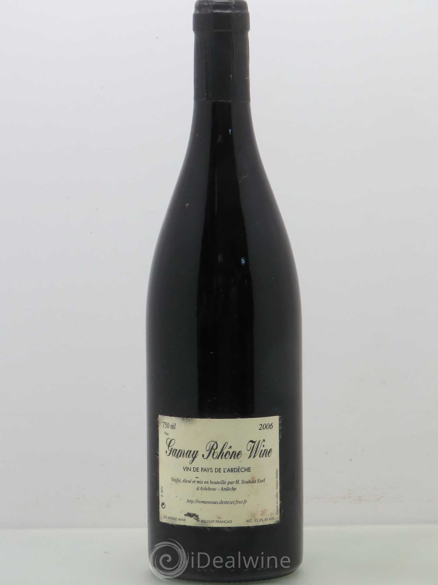 Divers La Souteronne - VDP Ardèche - Hervé Souhaut 2006 - Posten von 1 Flasche - 1