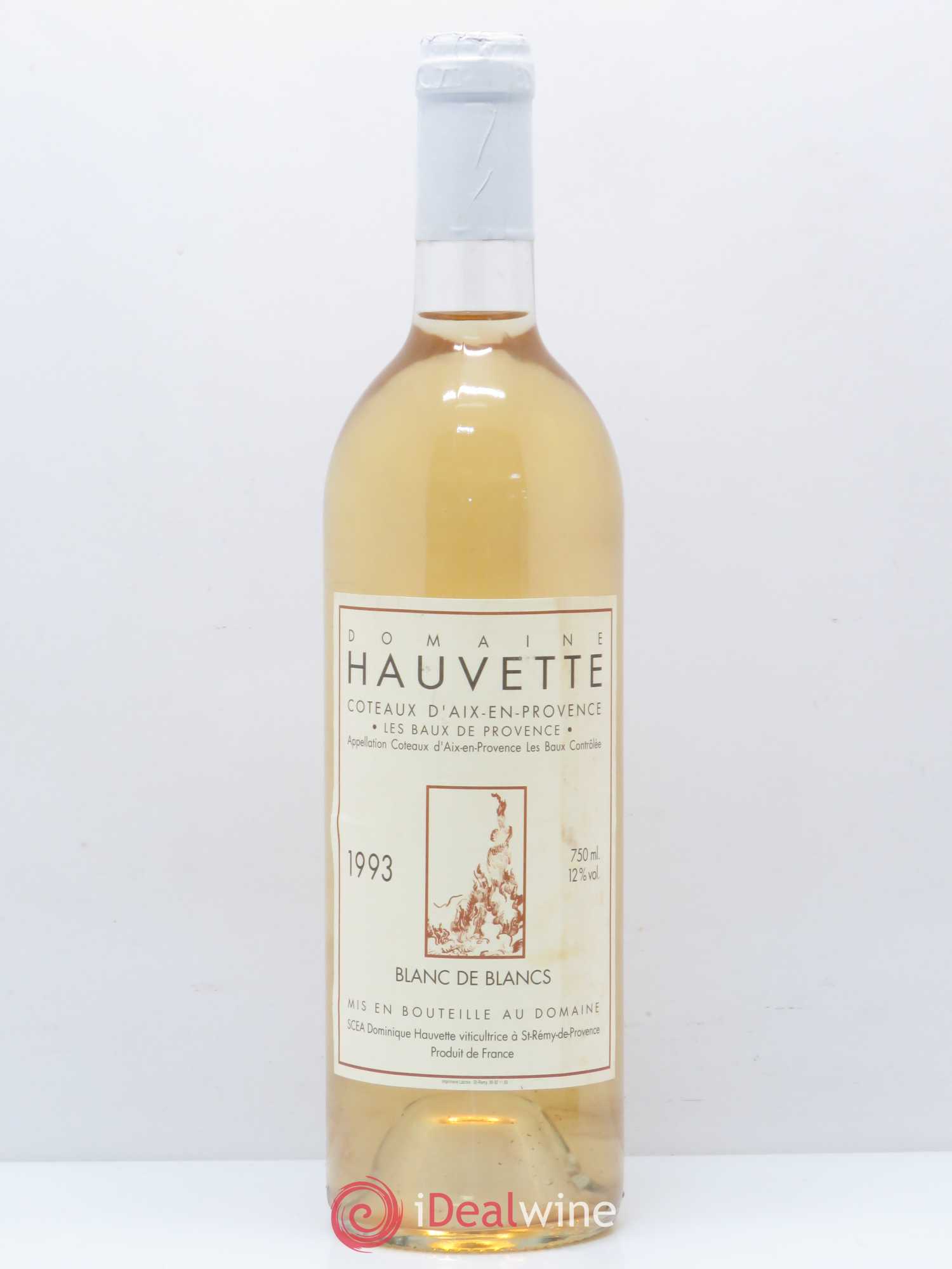 Coteaux d'Aix-en-Provence Les Baux de Provence Blanc de Blancs Domaine Hauvette 1993 - Posten von 1 Flasche - 0